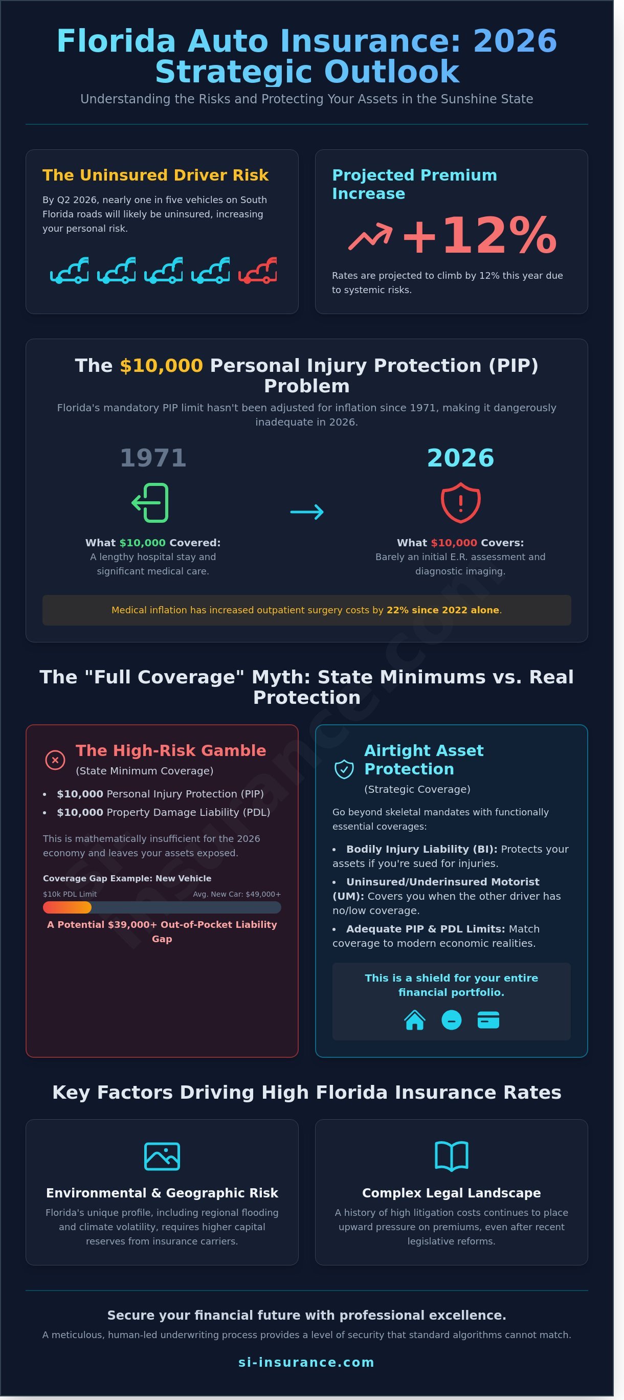 Florida auto insurance infographic - visual guide