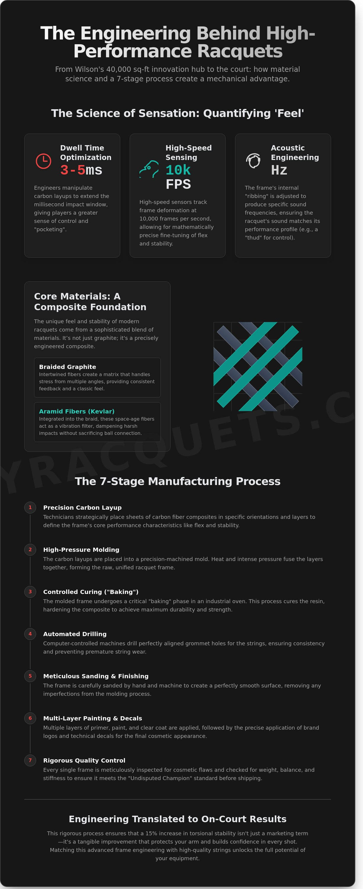 6. The Engineering Behind Wilson Racquet Frames infographic - visual guide