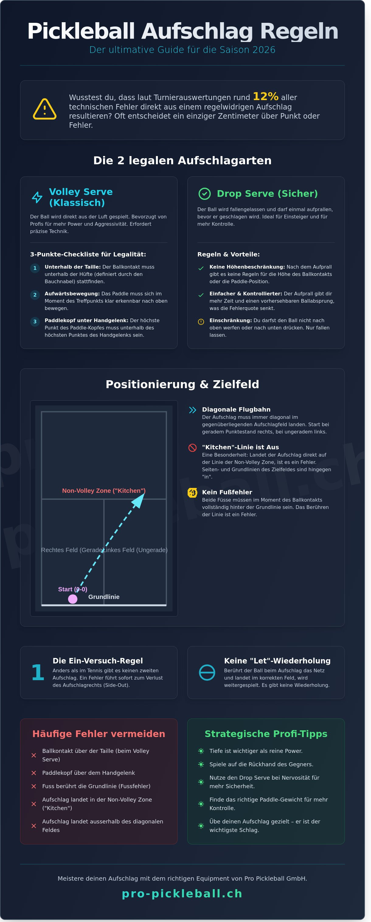 Pickleball aufschlag regeln