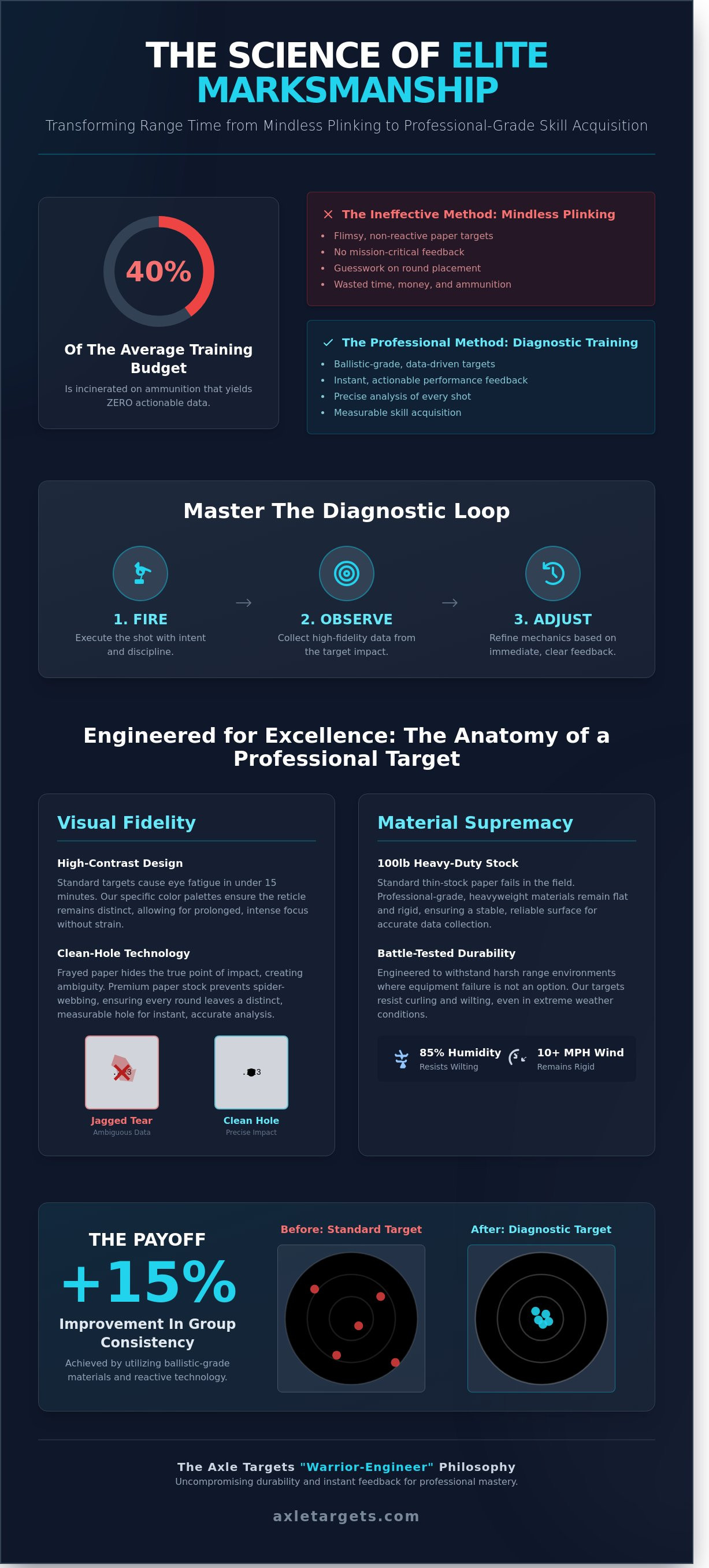 Shooting targets infographic - visual guide