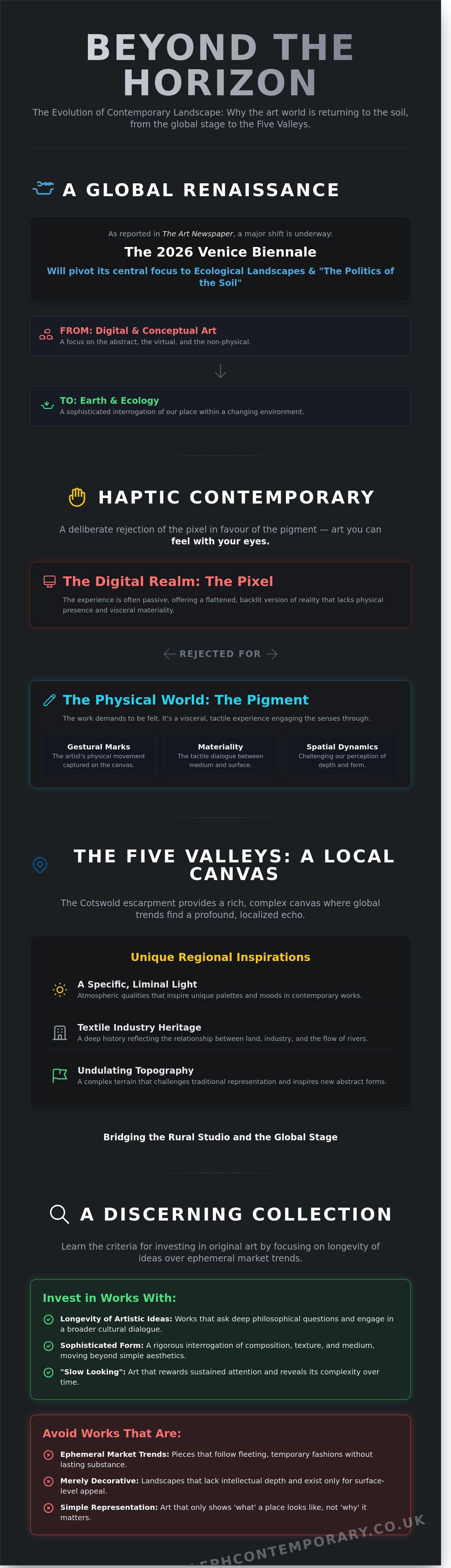 Landscape paintings infographic - visual guide
