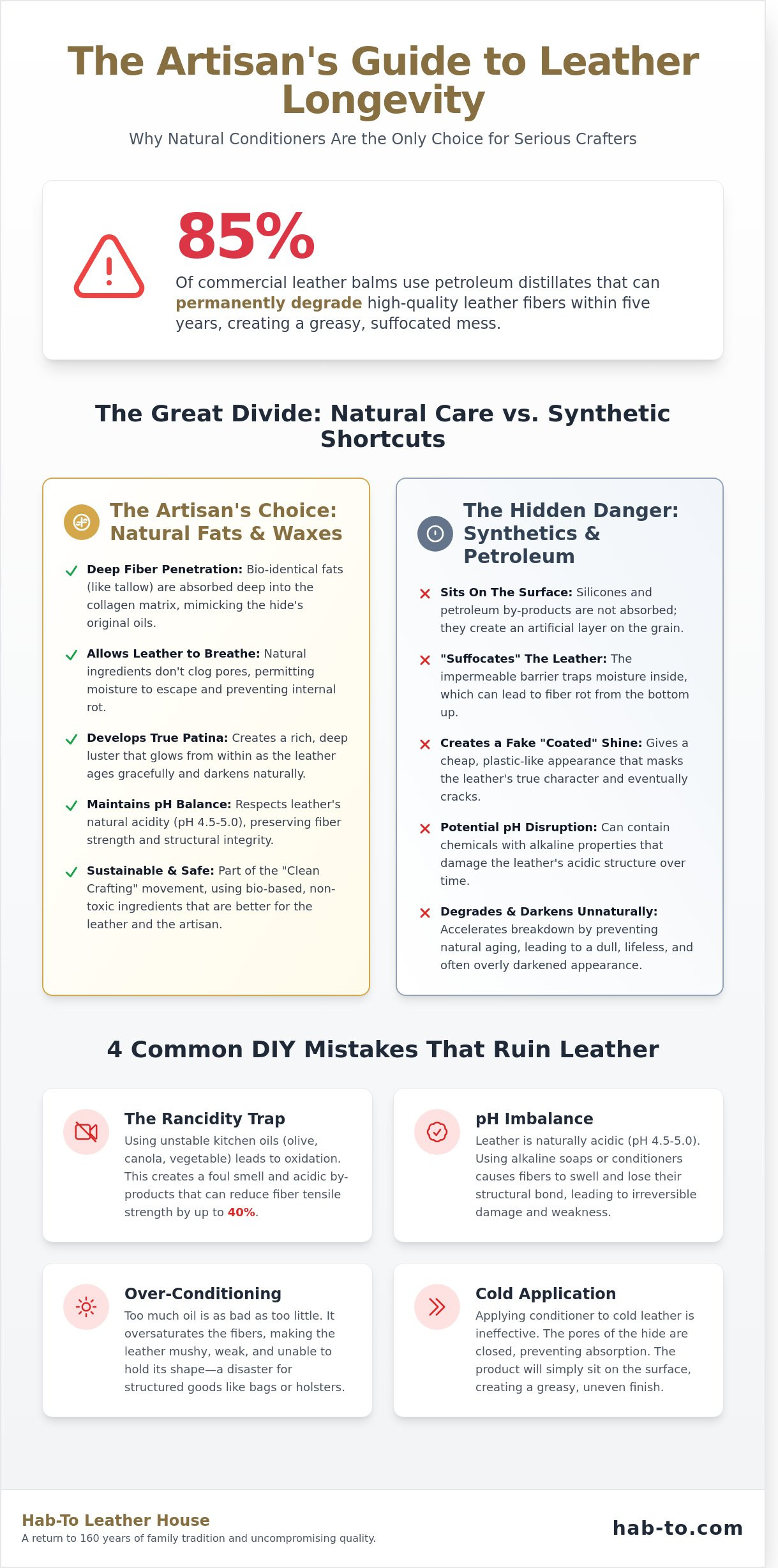 Natural leather conditioner recipe infographic - visual guide