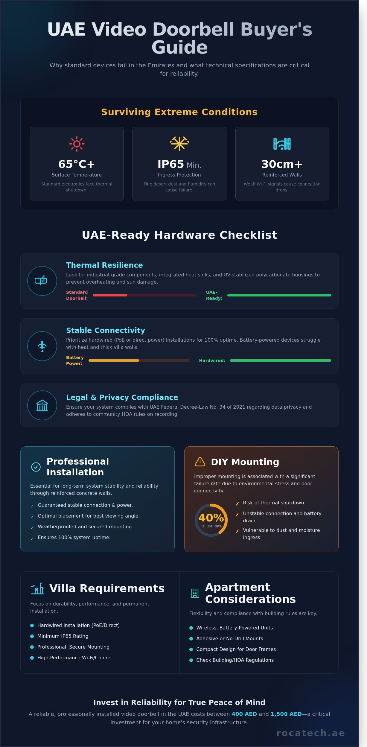 Video doorbell uae infographic - visual guide