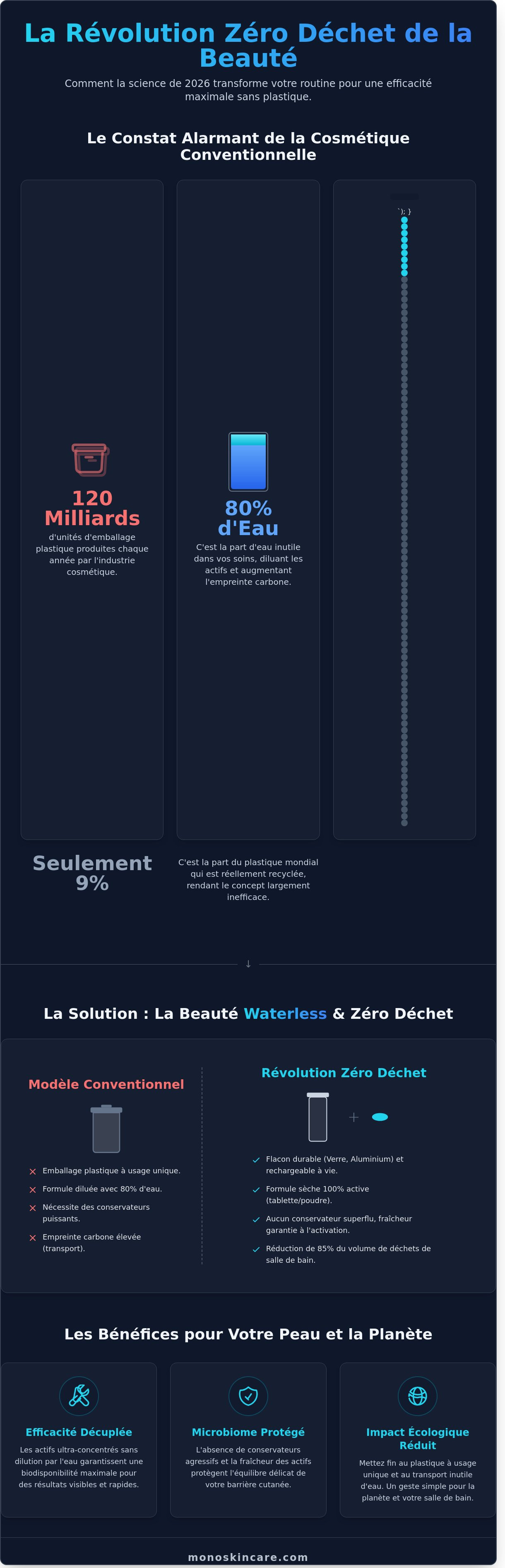 Beauté zéro déchet infographic - visual guide