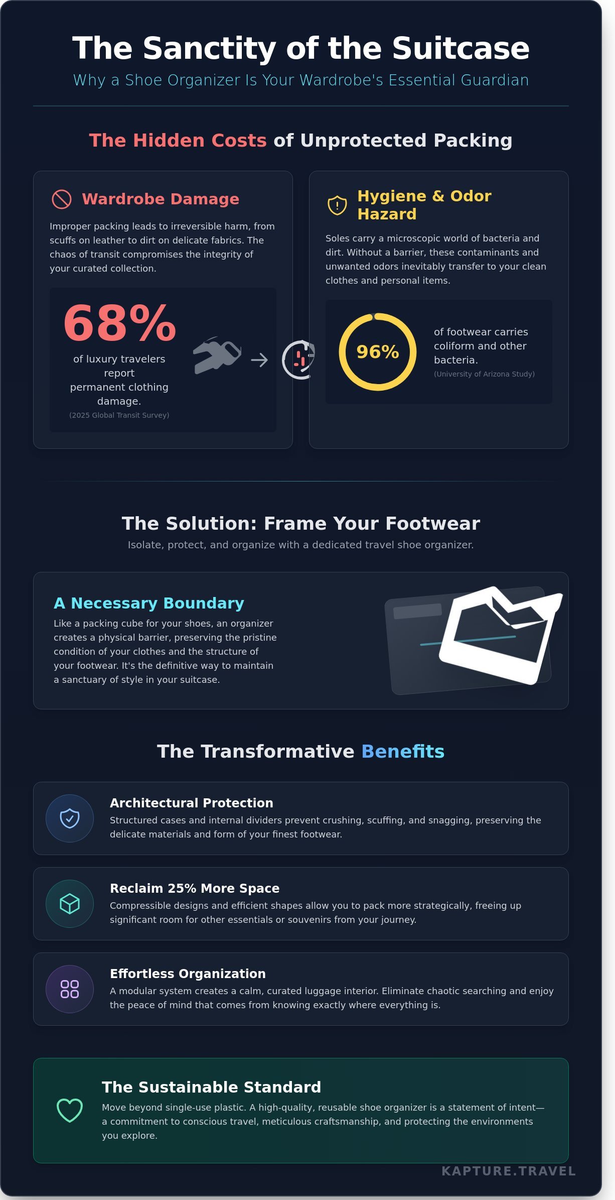 Travel shoe bag organizer