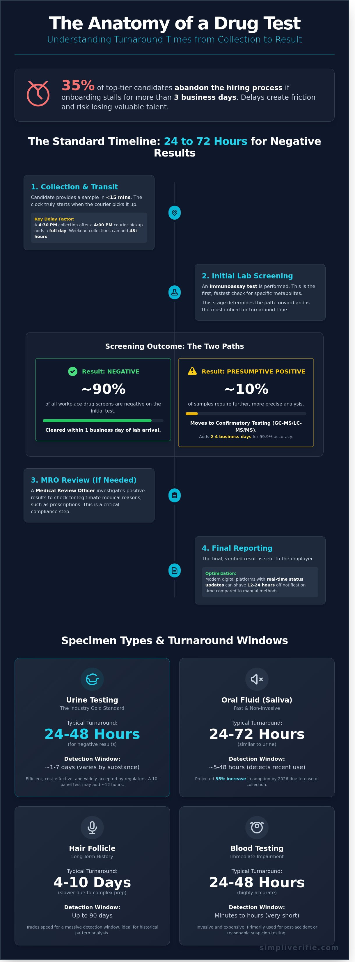 How long do drug tests take to come back infographic - visual guide