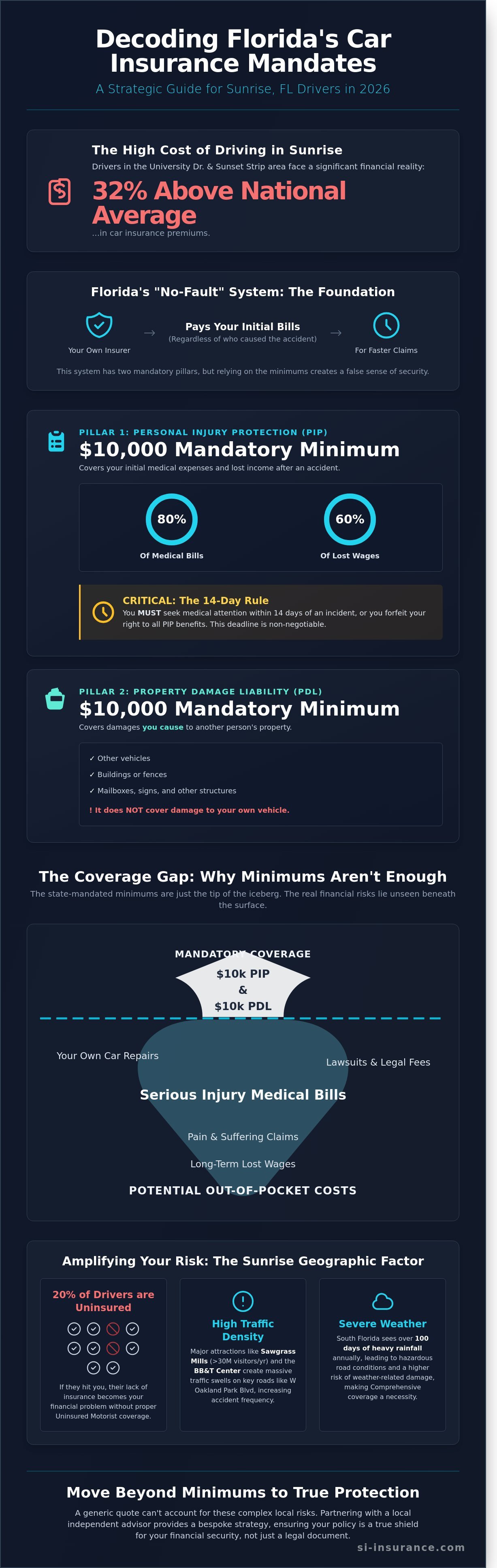 Car insurance quotes Sunrise FL infographic - visual guide