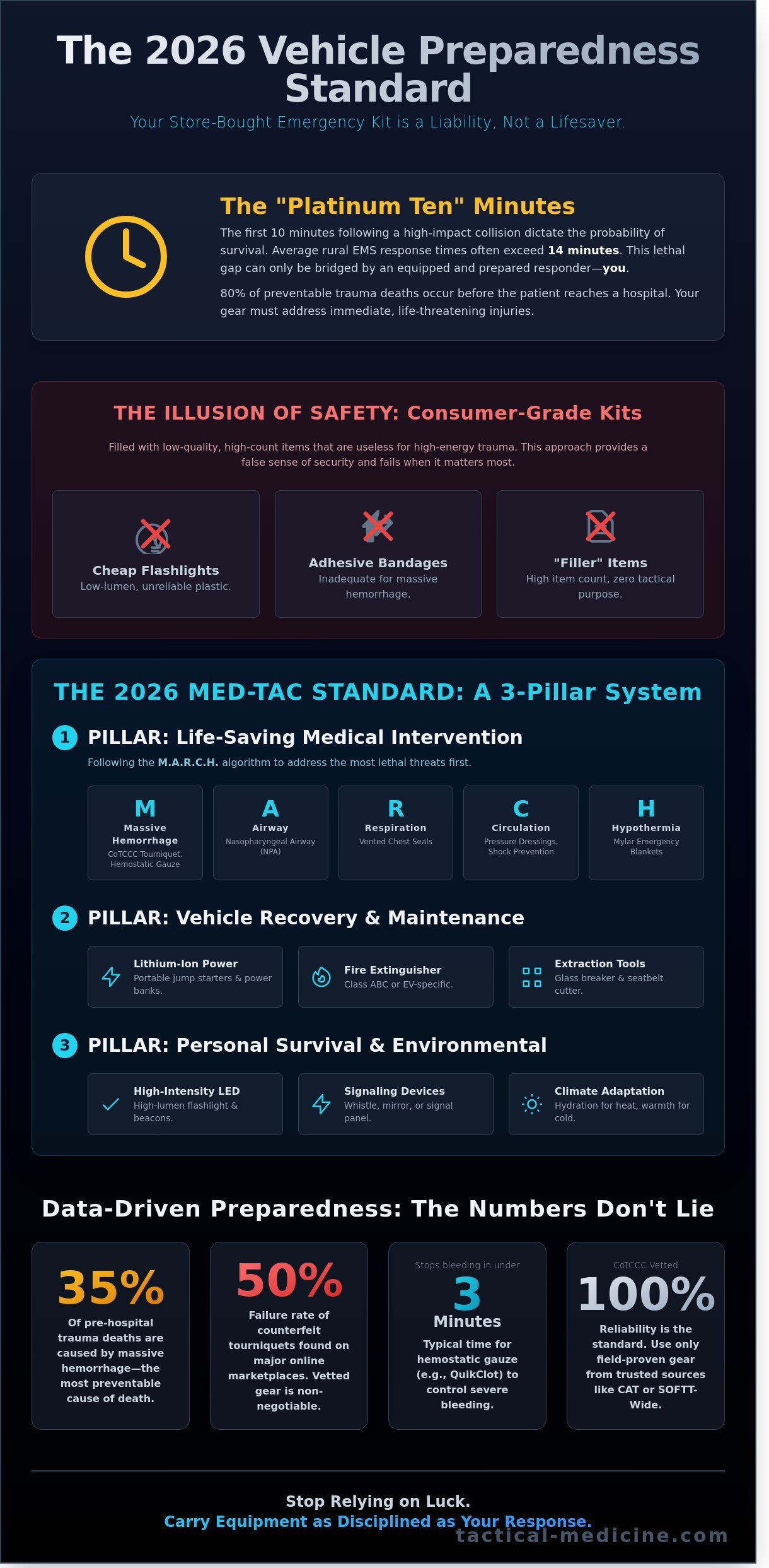 Car emergency kit infographic - visual guide