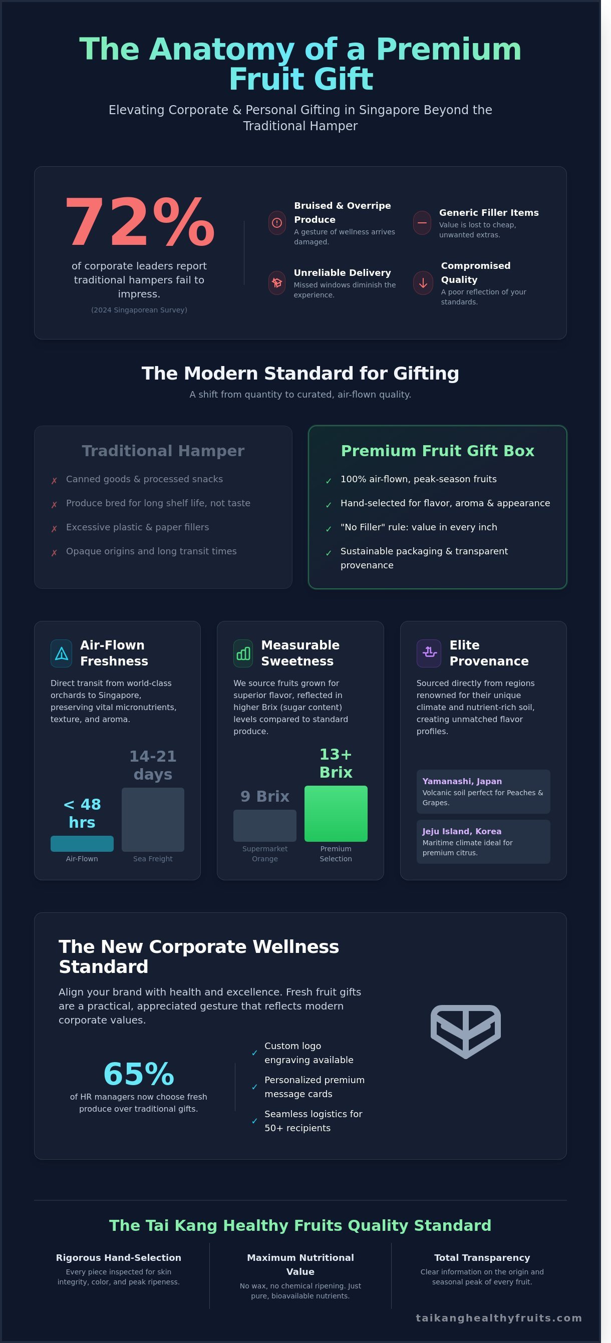Premium fruit gift box singapore infographic - visual guide
