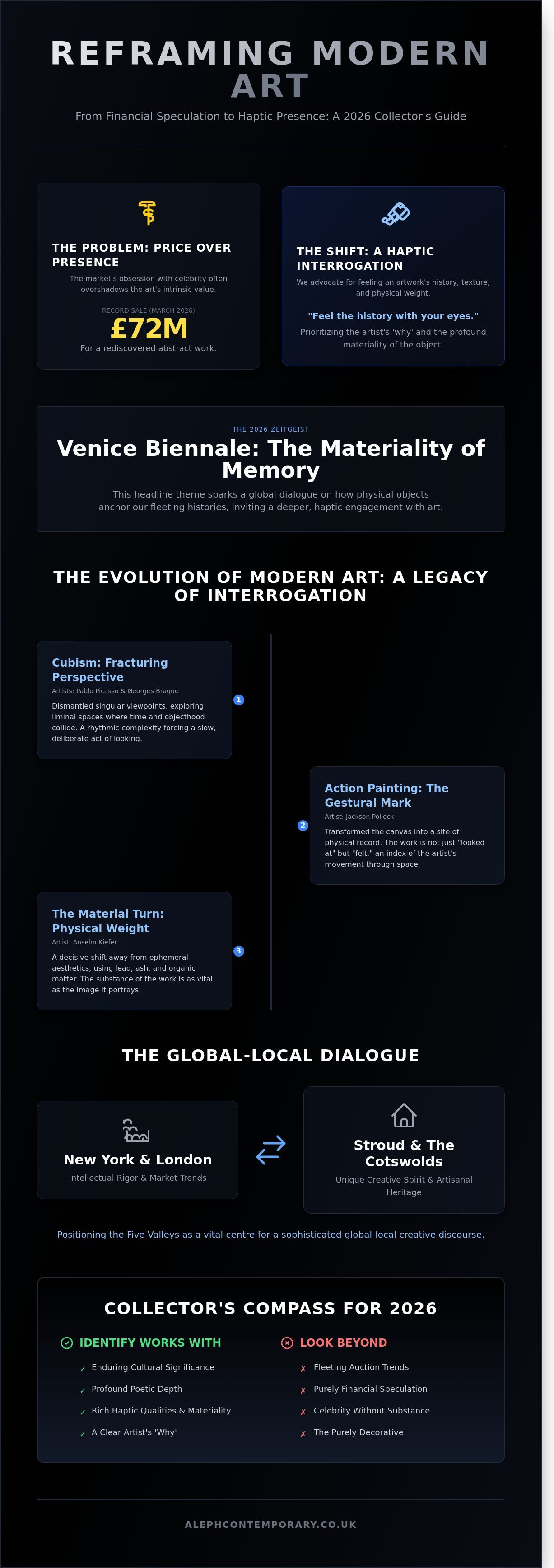 Famous modern artists infographic - visual guide