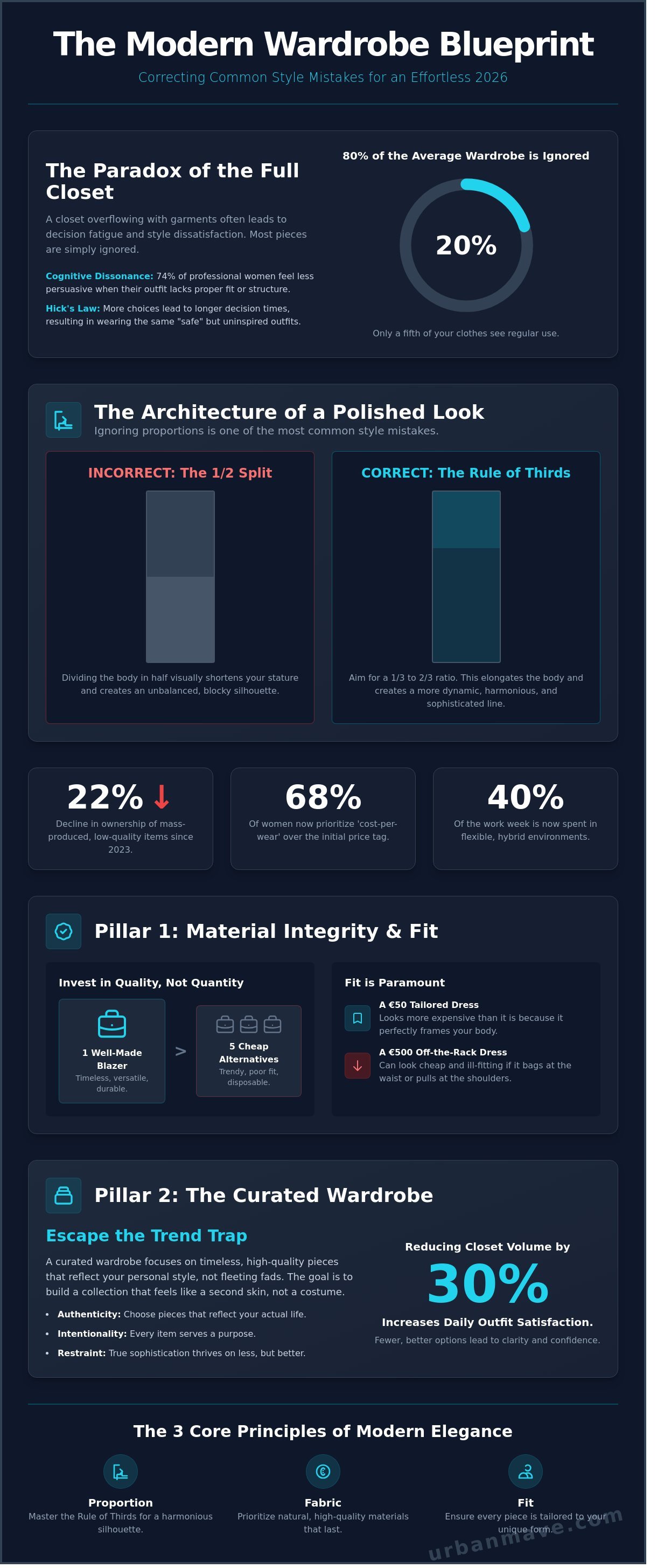 Common style mistakes women make infographic - visual guide