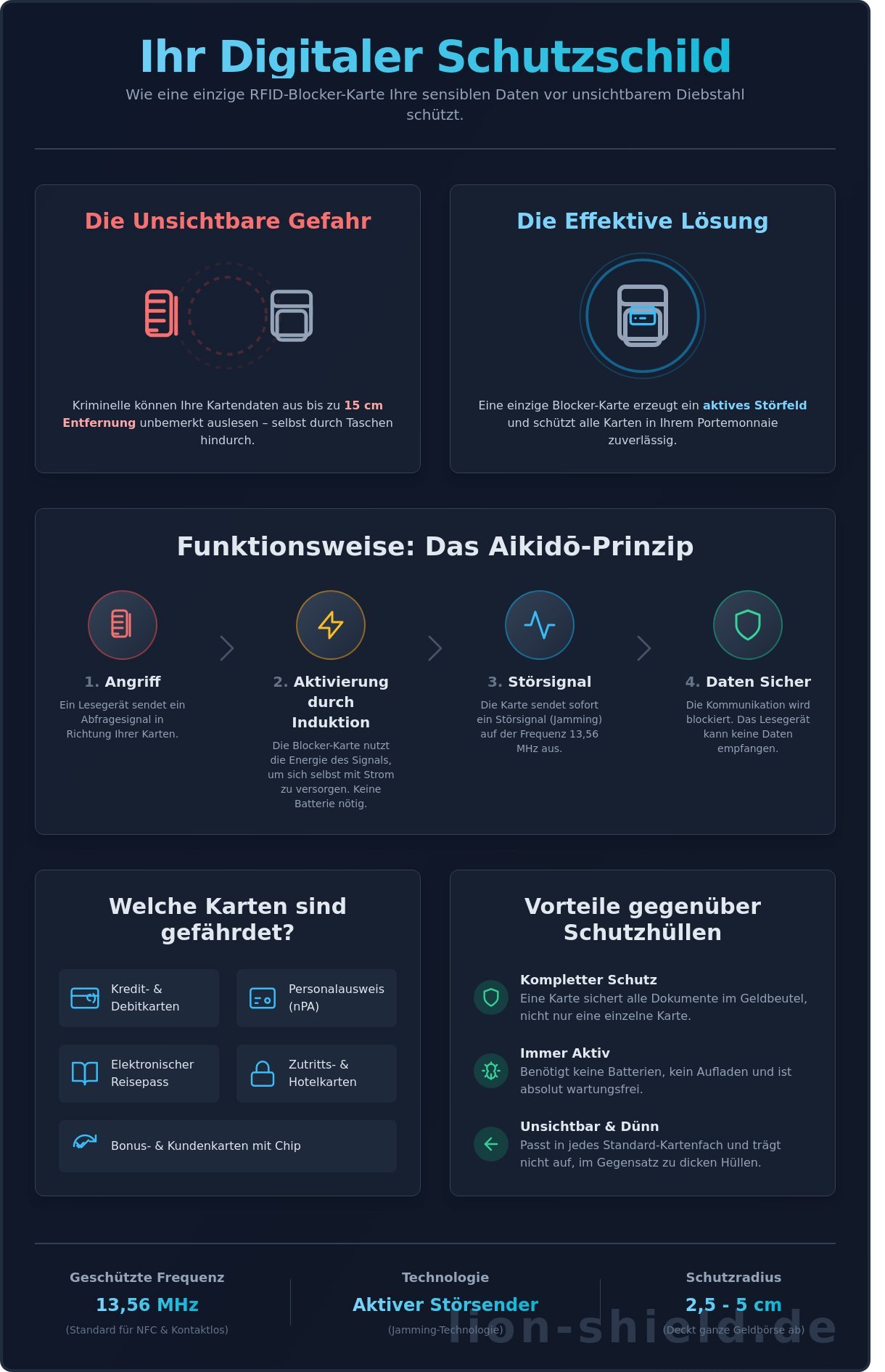 Rfid blocker karte kaufen infographic - visual guide