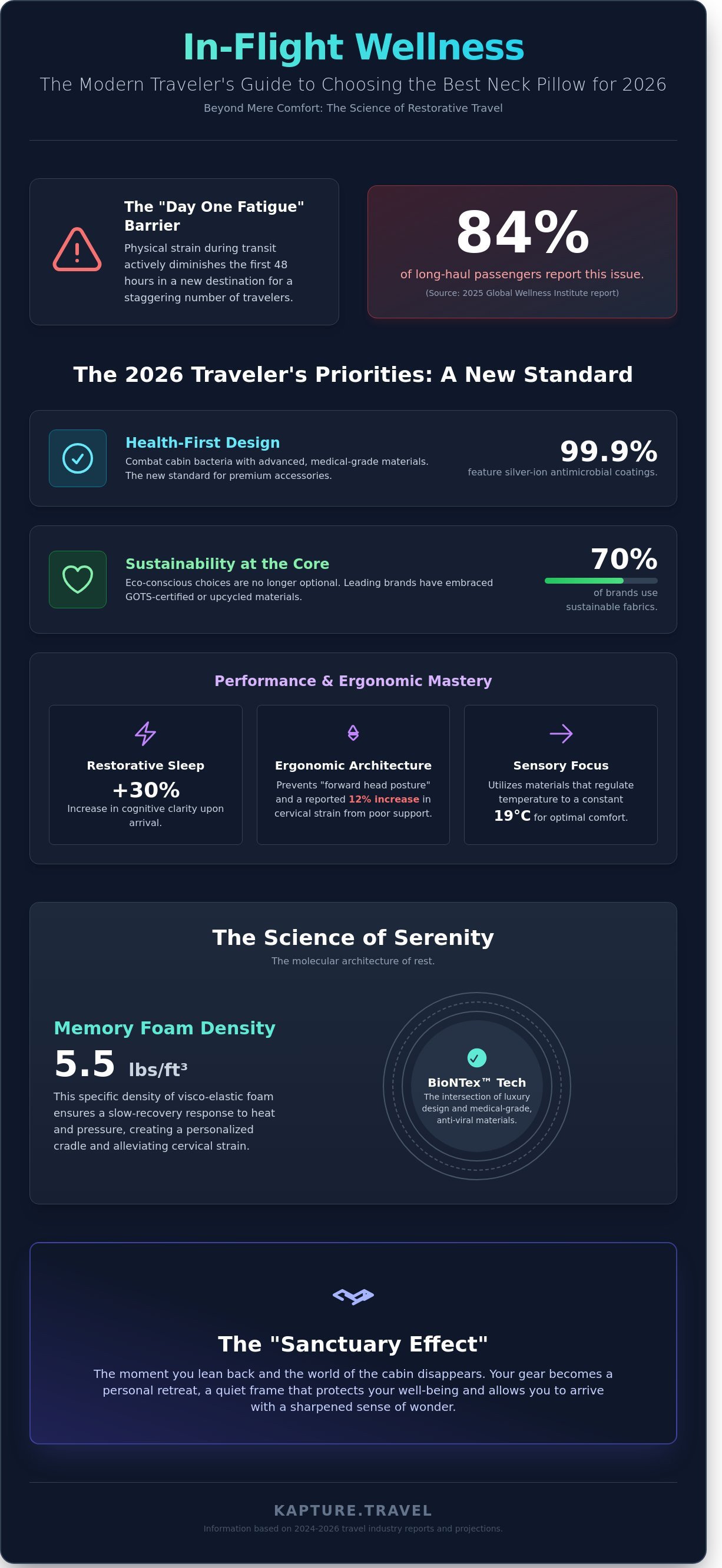 Best travel neck pillow 2026 infographic - visual guide