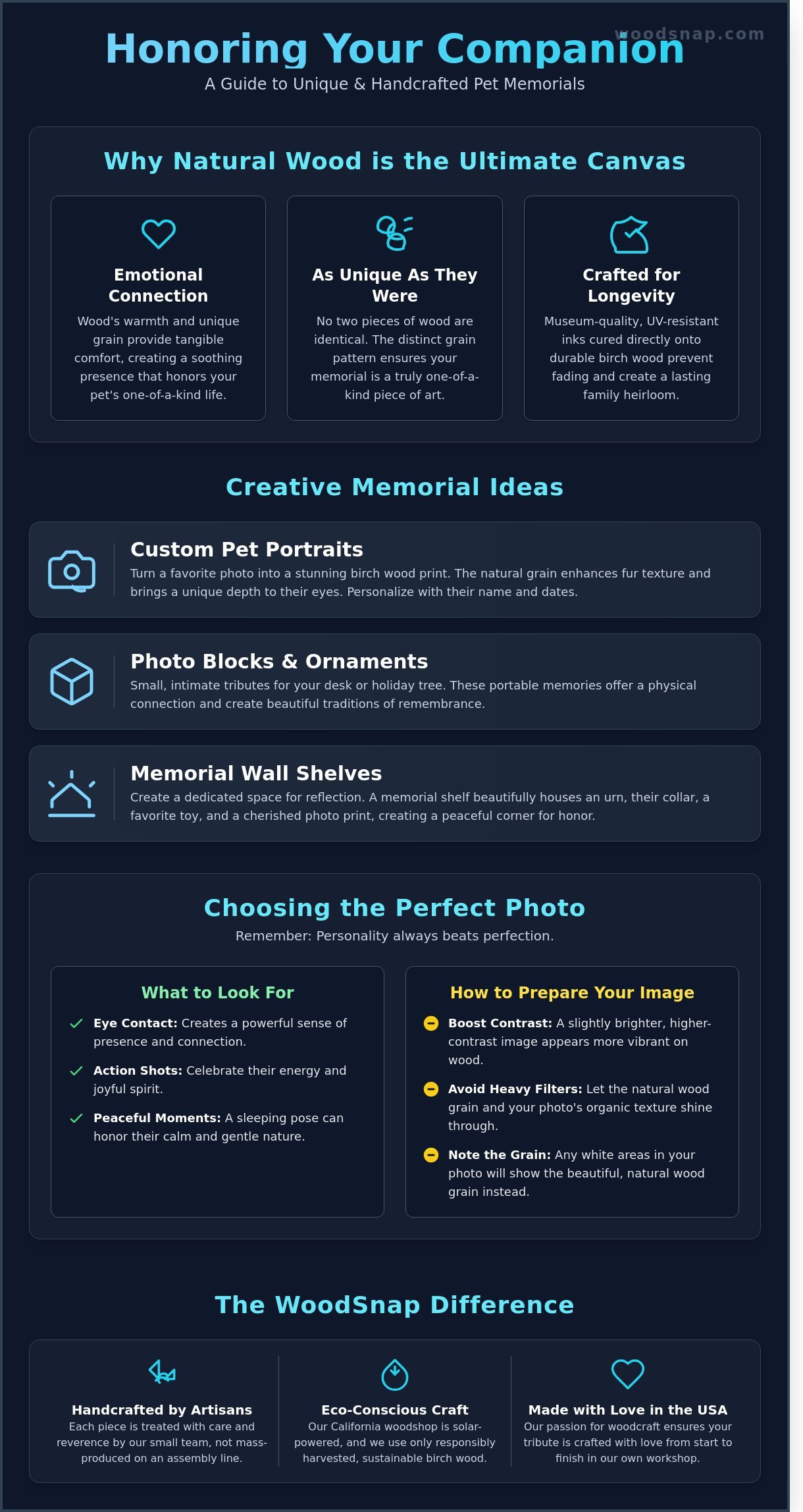 Best Pet Memorial Ideas for Dogs and Cats infographic - visual guide
