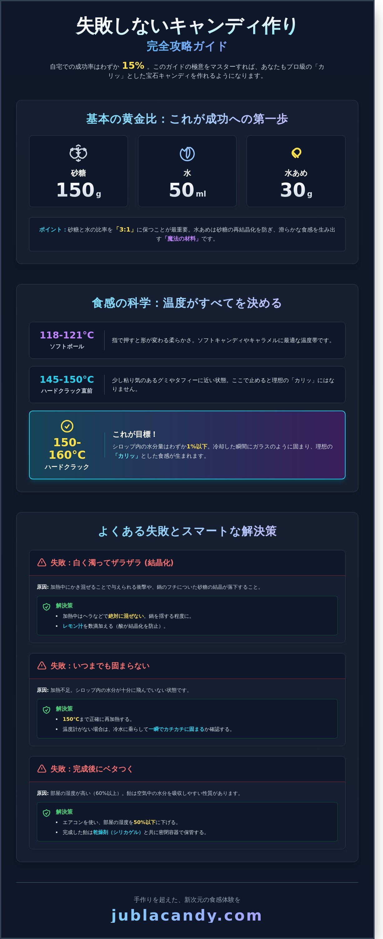 キャンディ 作り方 infographic - visual guide