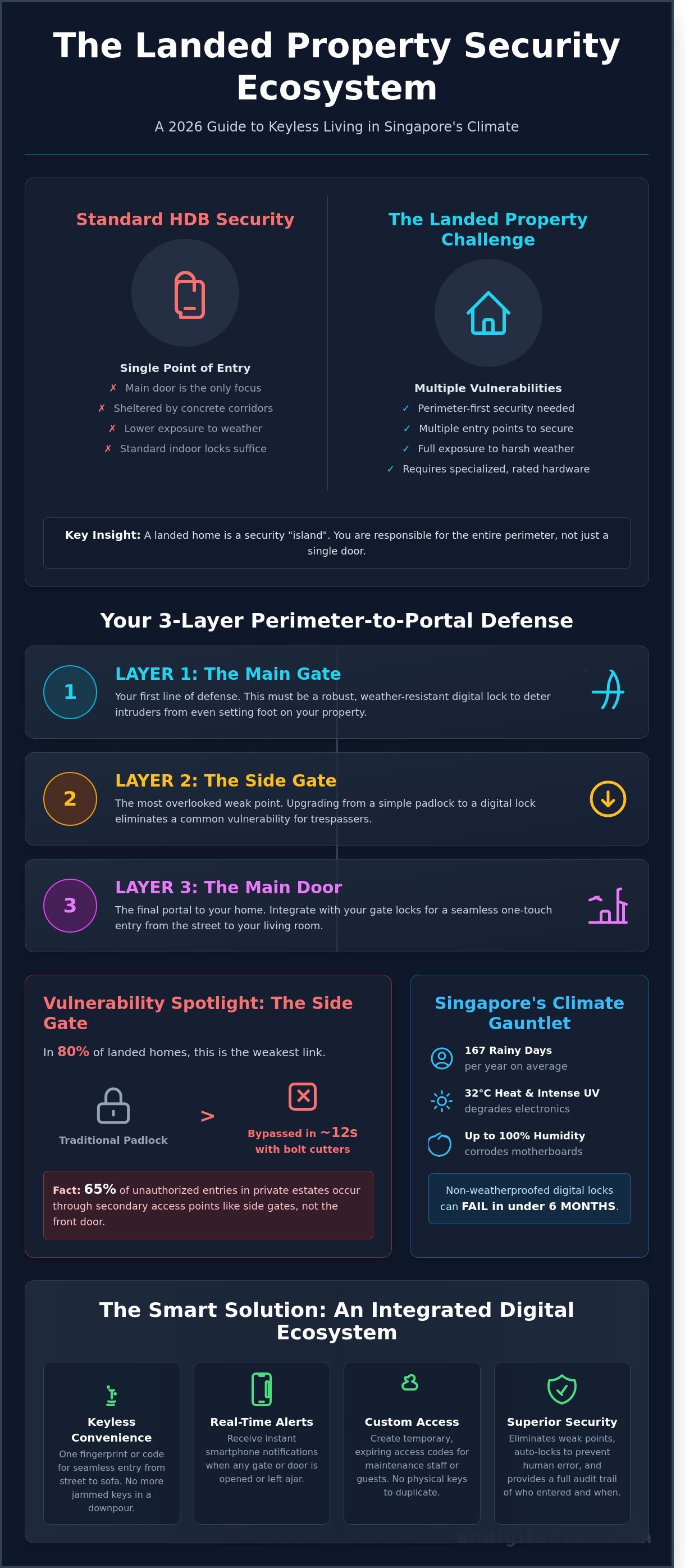 Secure lock for landed property singapore infographic - visual guide