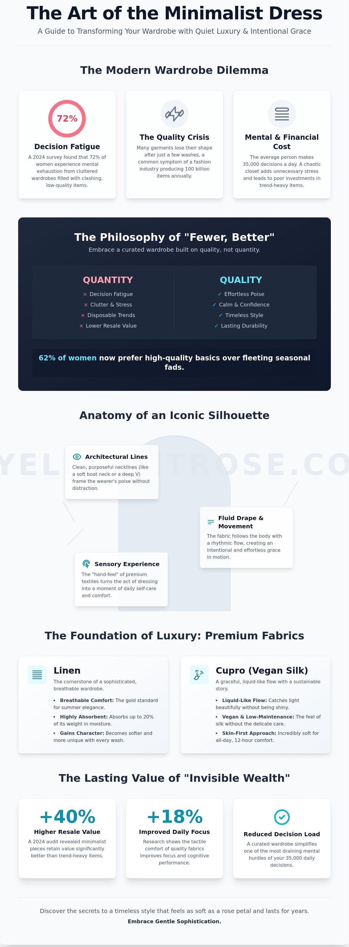 Minimalist dress infographic - visual guide