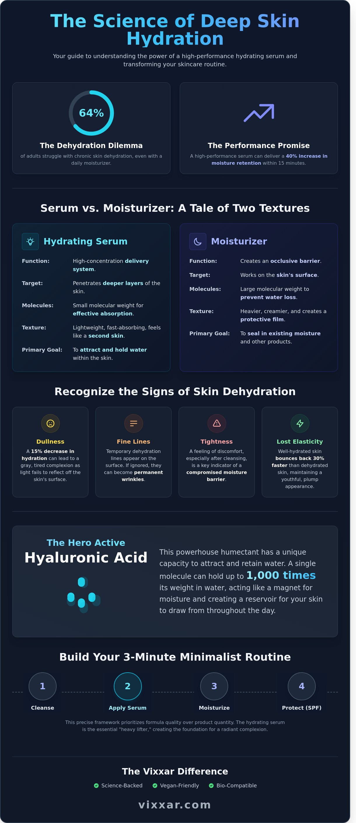 Hydrating serum infographic - visual guide