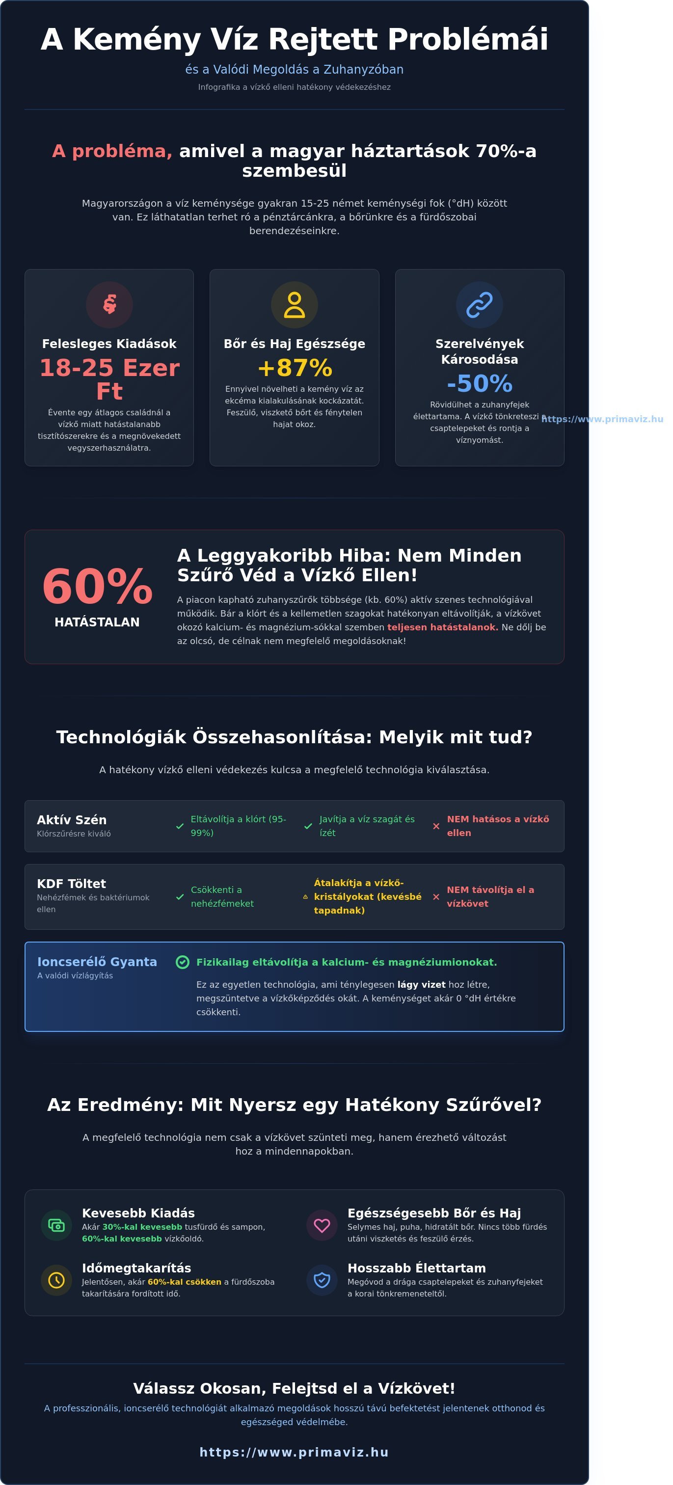 Zuhanyszűrő vízkő ellen