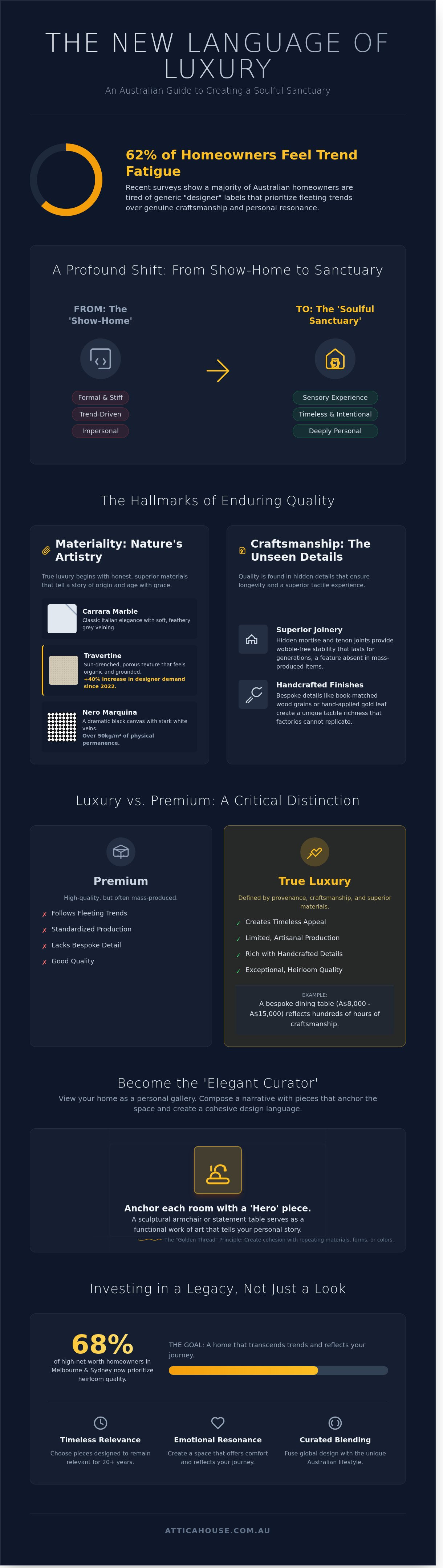 Luxury furniture australia infographic - visual guide