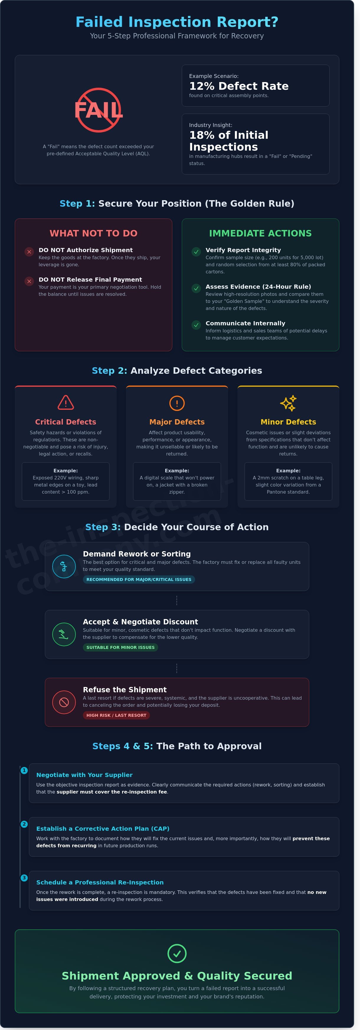 What to do after a failed inspection