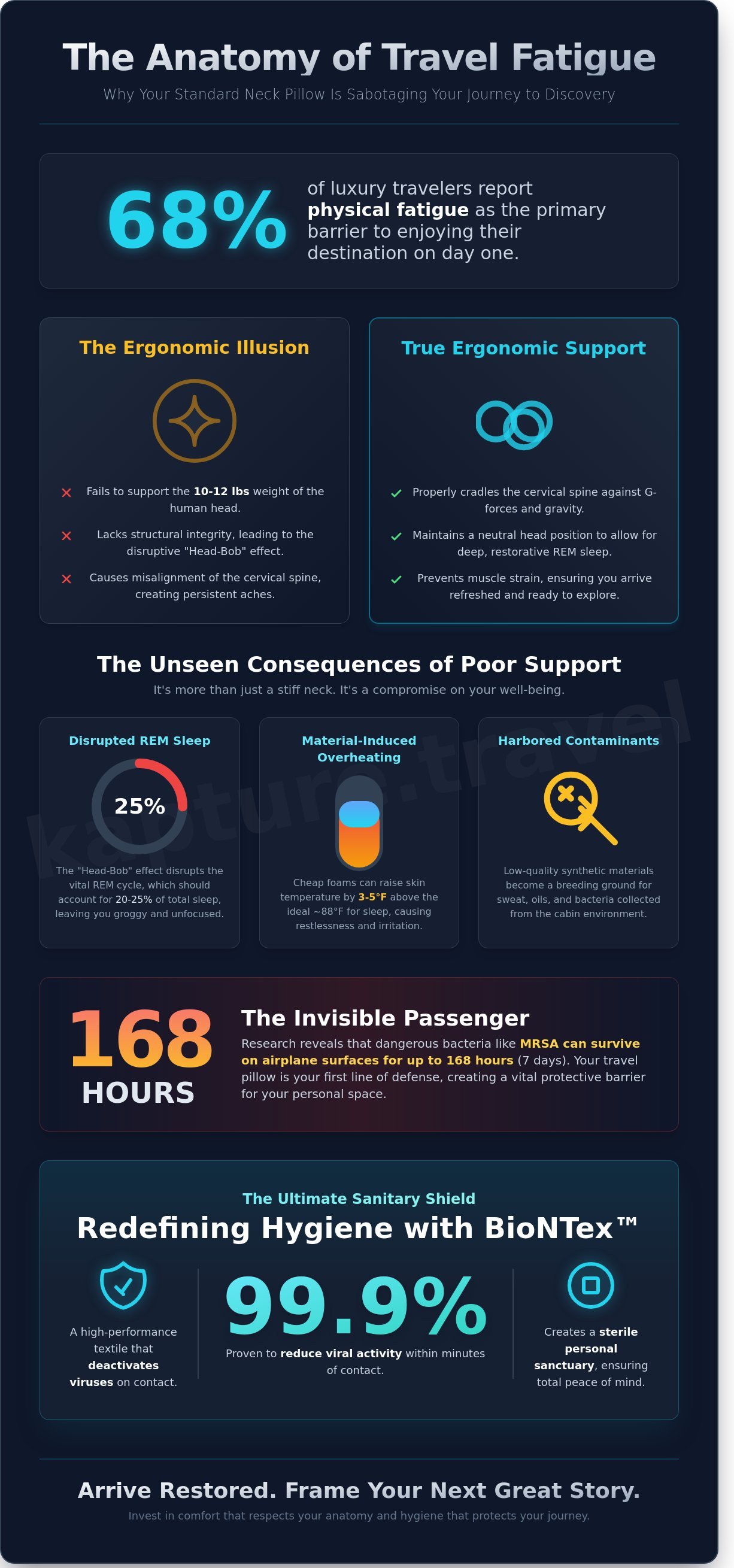 Neck support pillow for travel