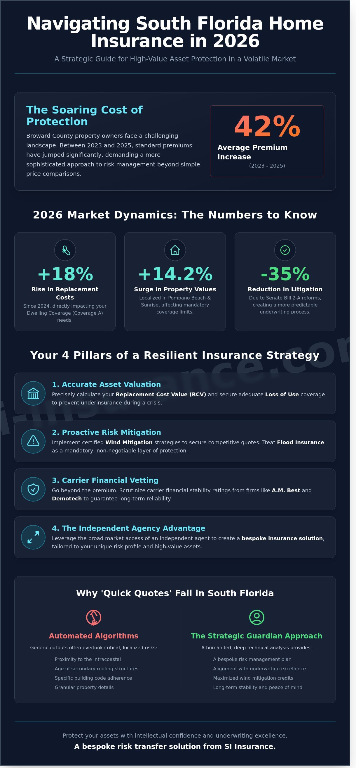 Home insurance quotes South Florida infographic - visual guide