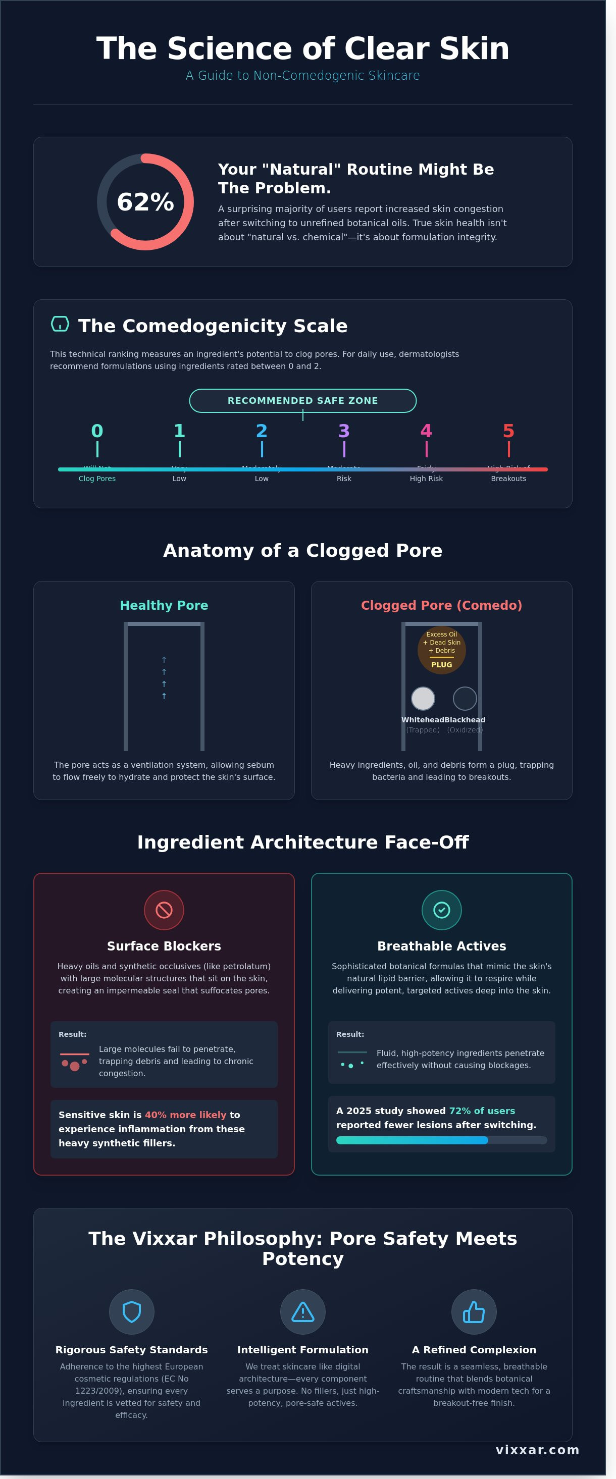 Non comedogenic infographic - visual guide