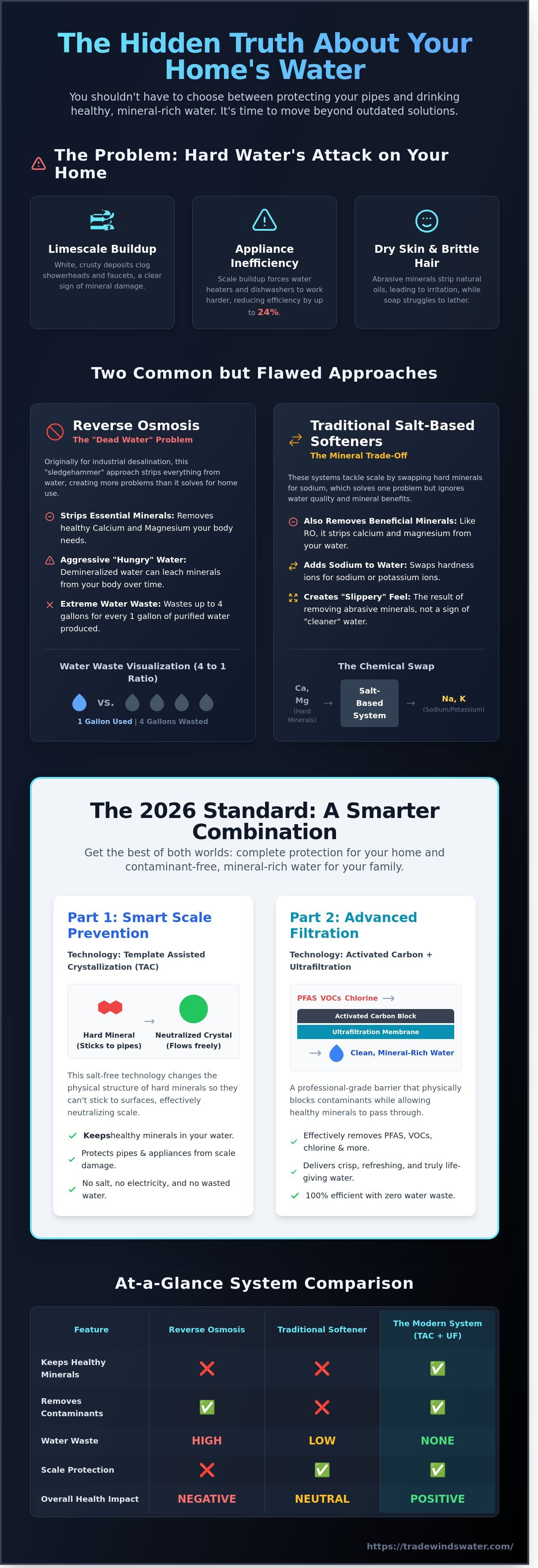 Whole house water softener infographic - visual guide