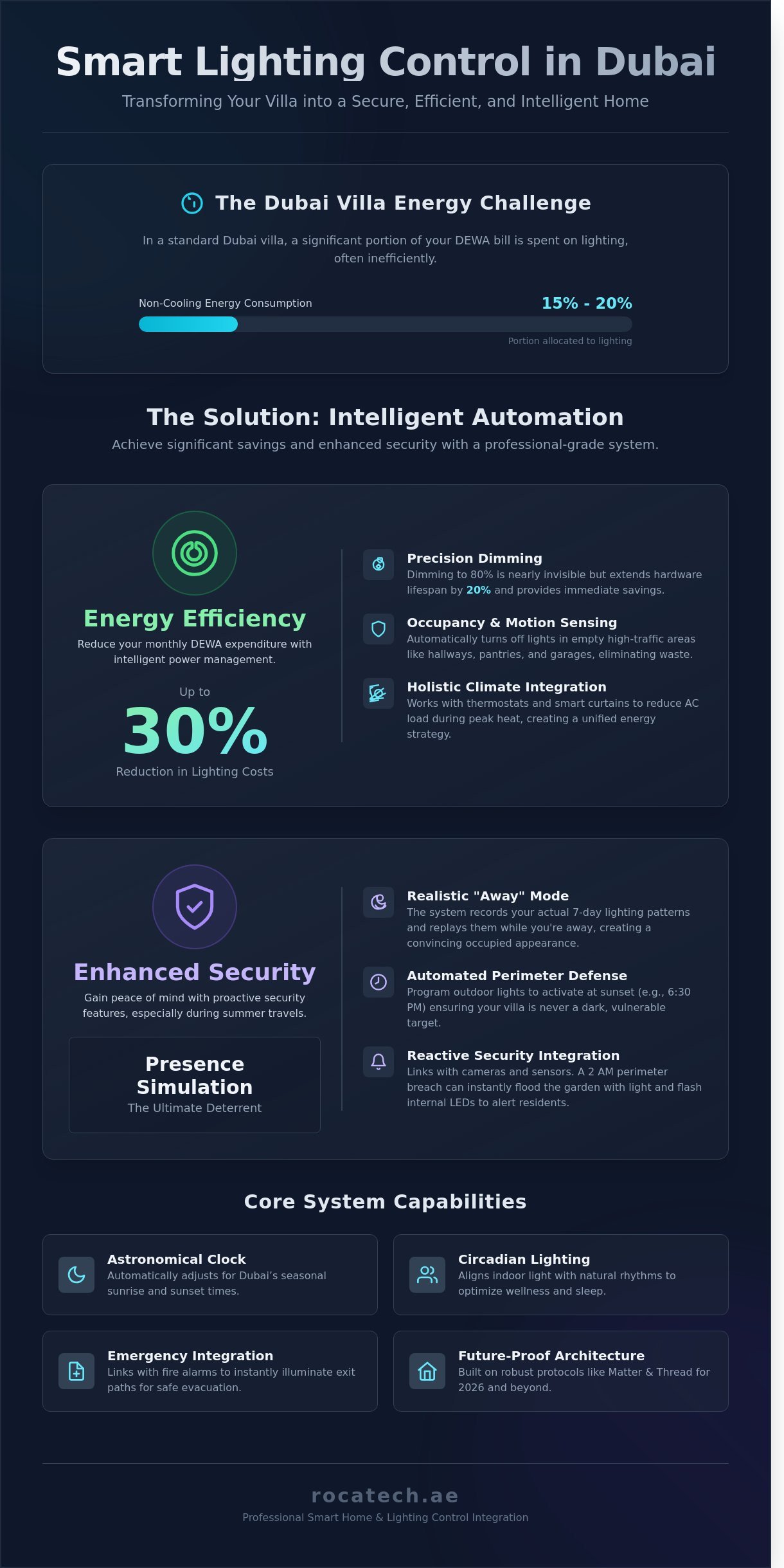 Smart lighting control infographic - visual guide