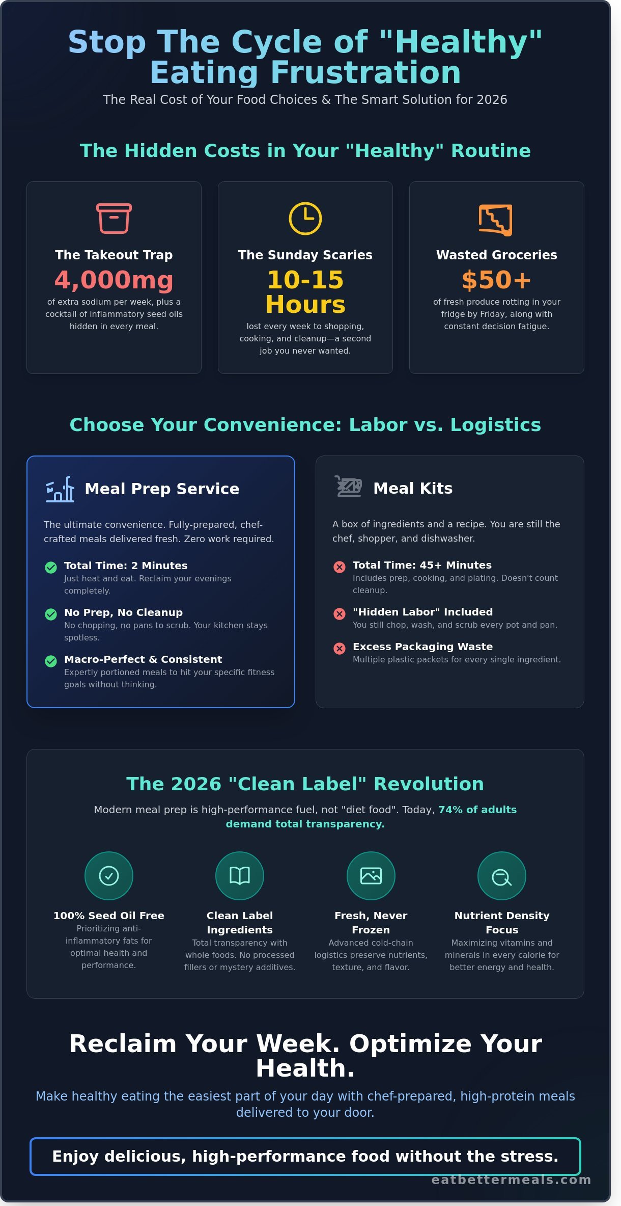 Meal prep service infographic - visual guide