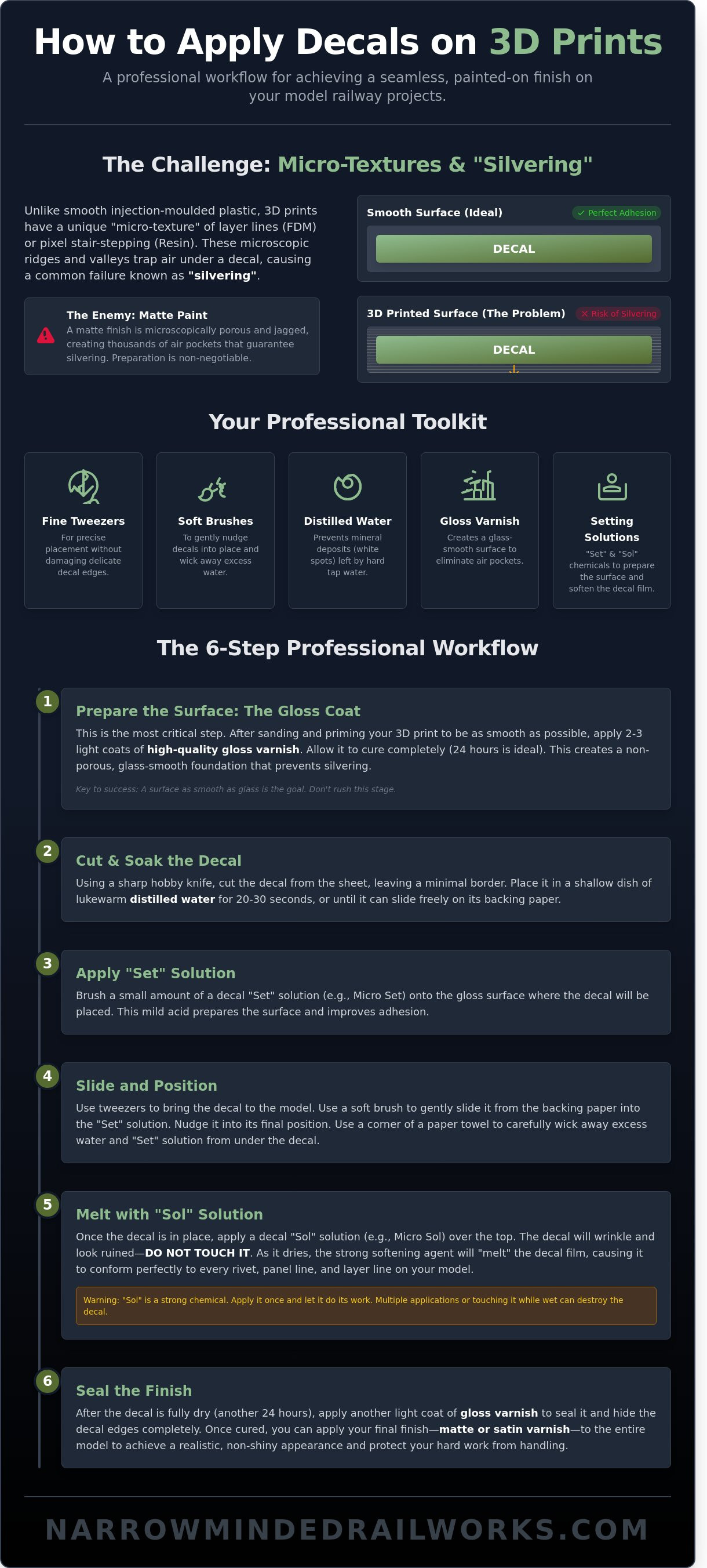 How to apply decals on 3d prints