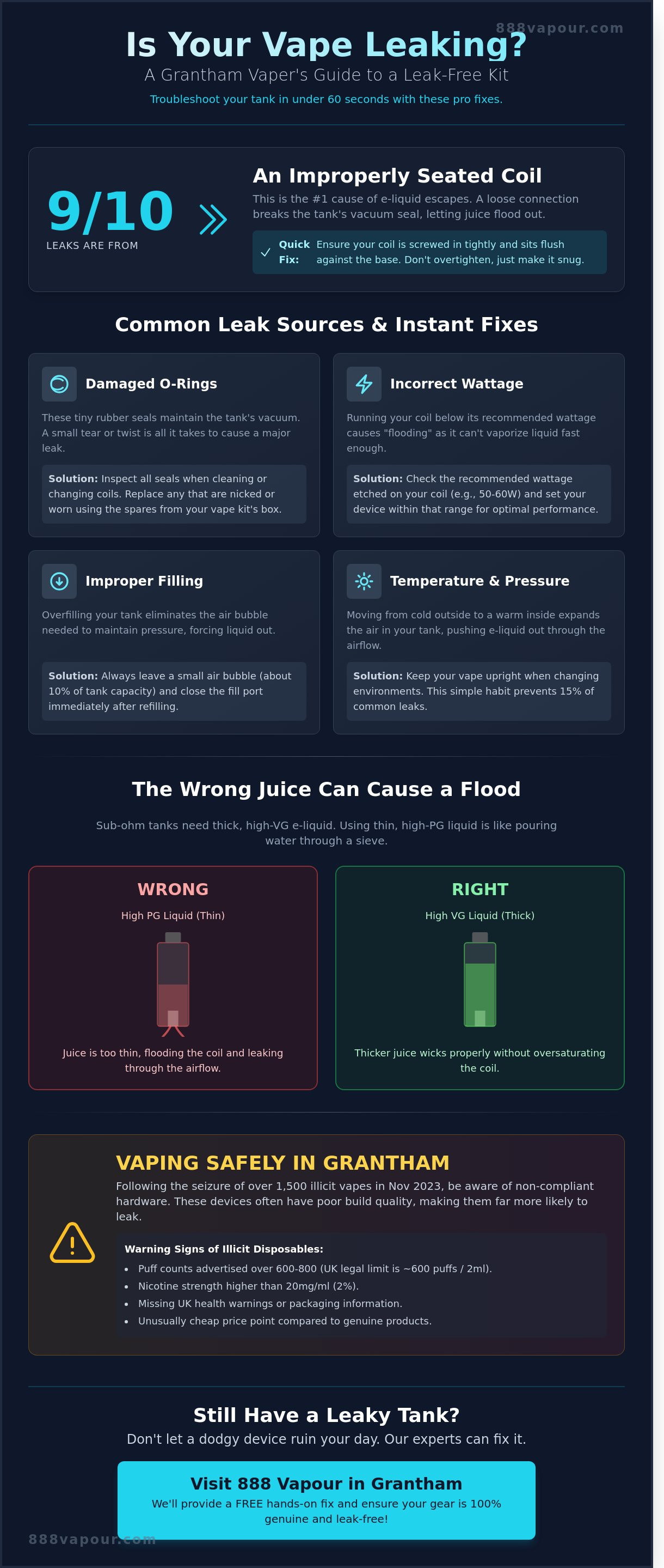 Leaking vape grantham