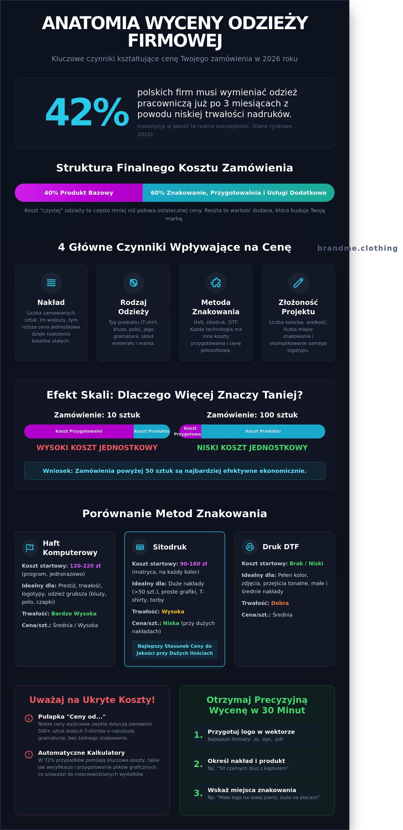Odzież firmowa wycena
