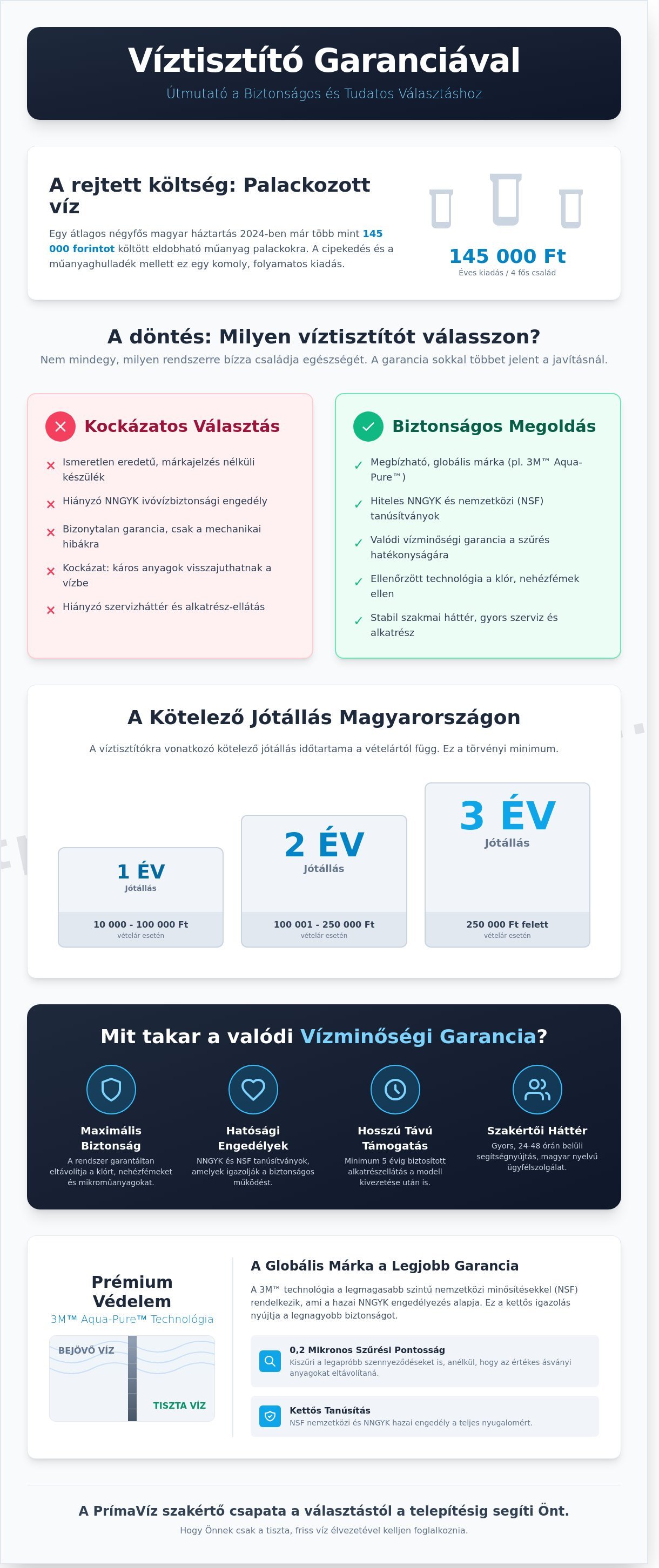 Víztisztító garanciával