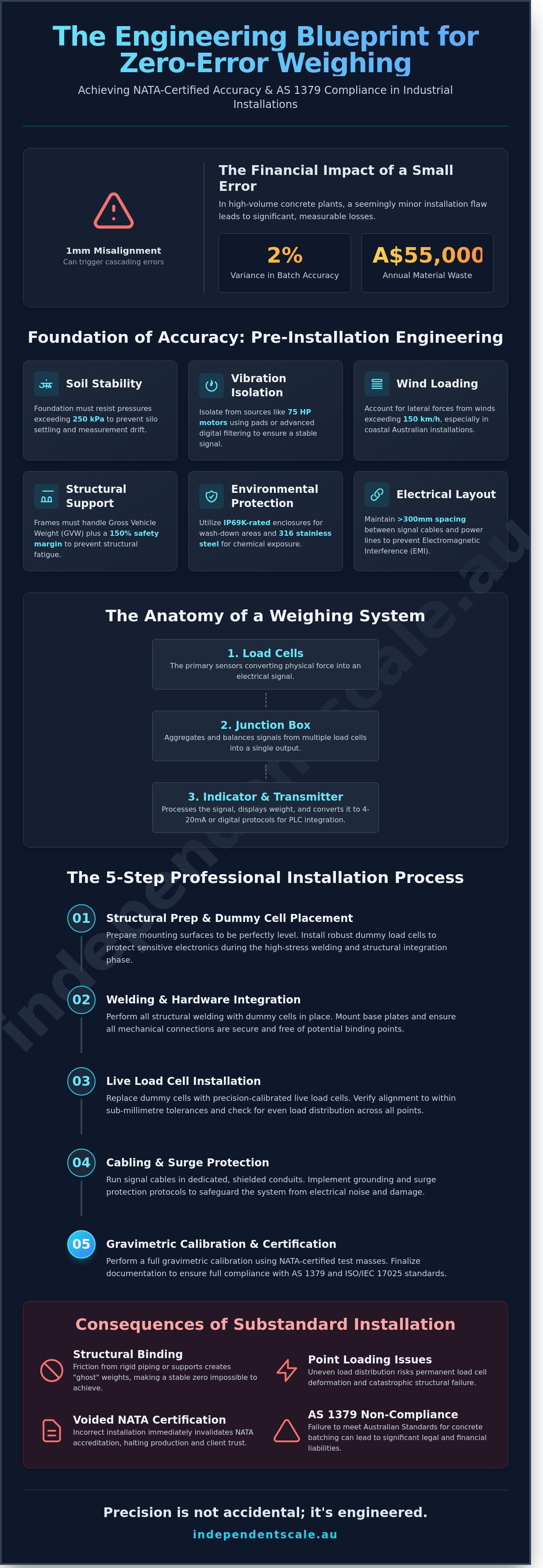 Weighing system installation