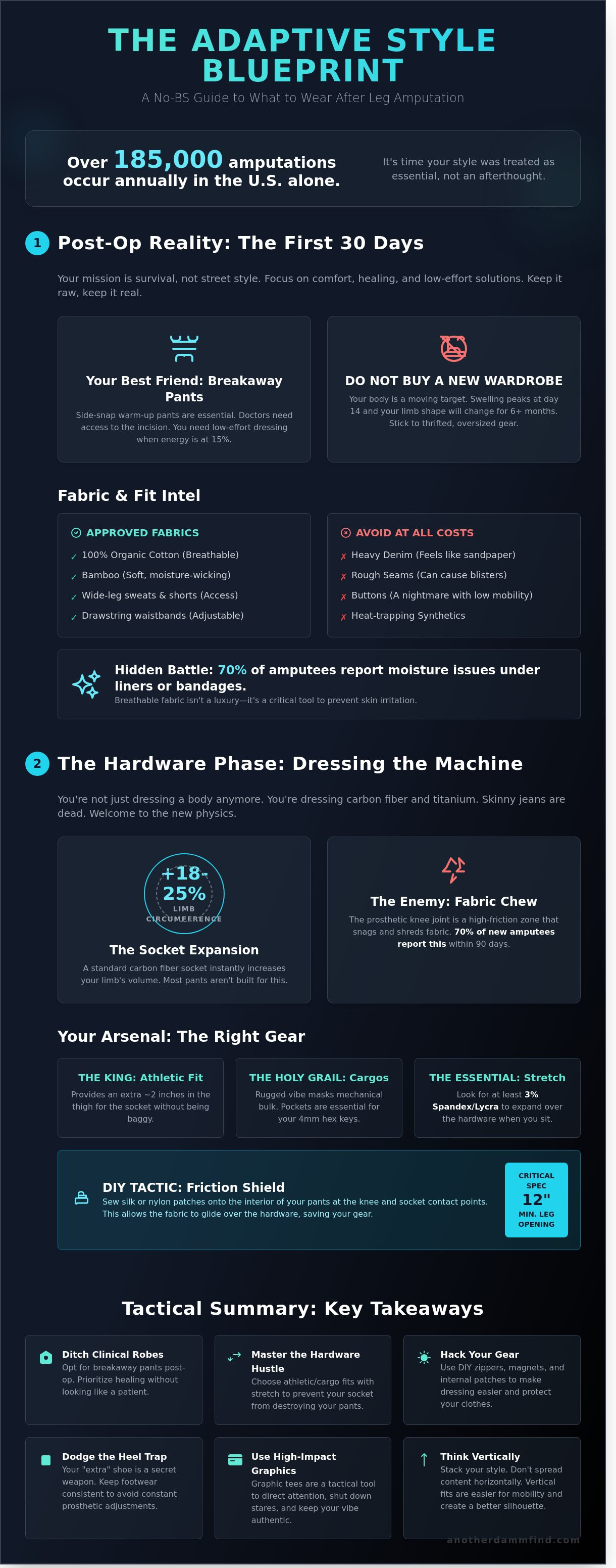 What to wear after leg amputation