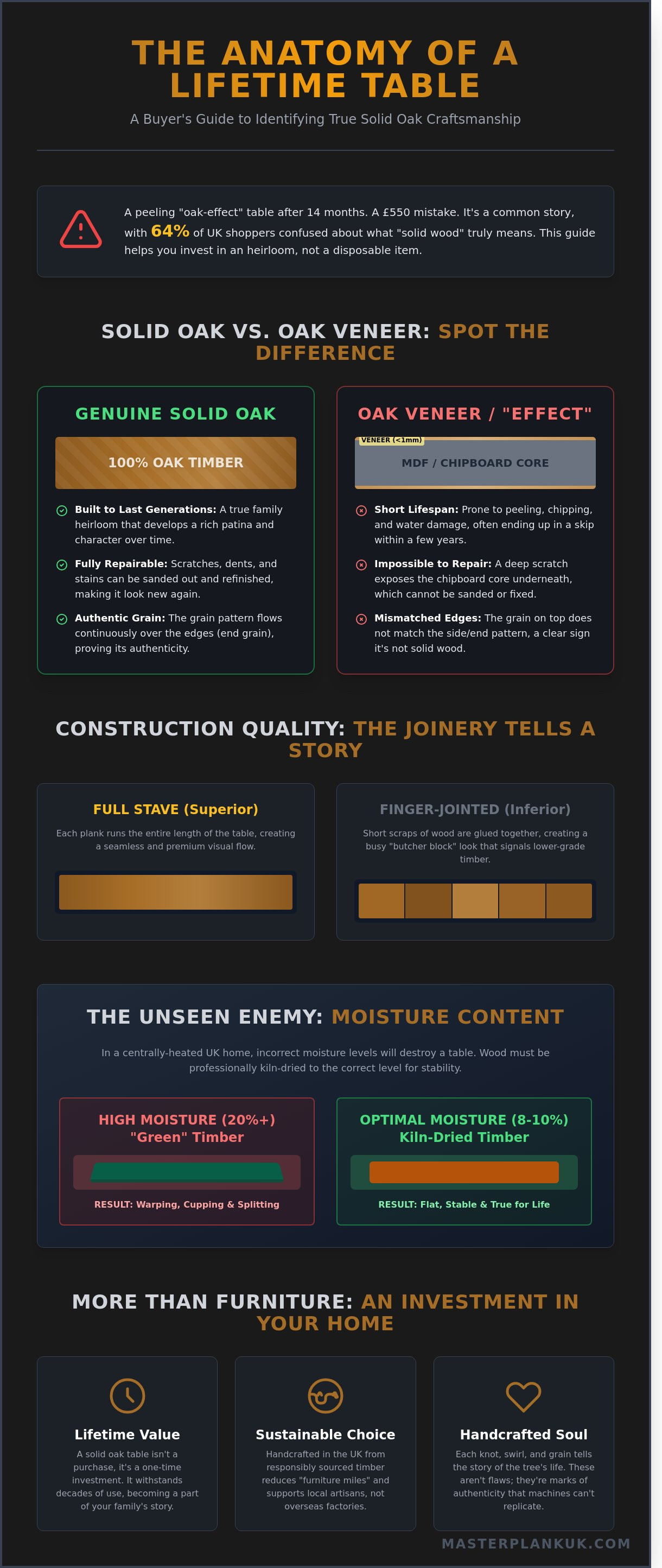 Solid Oak Dining Table