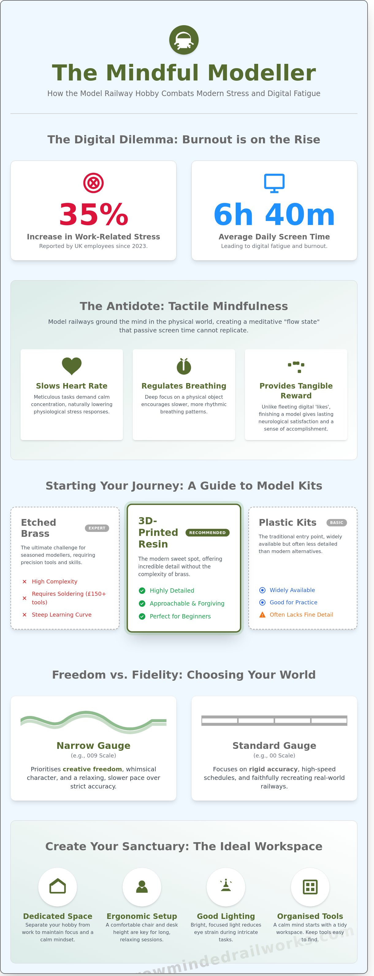 Model railway hobby for relaxation