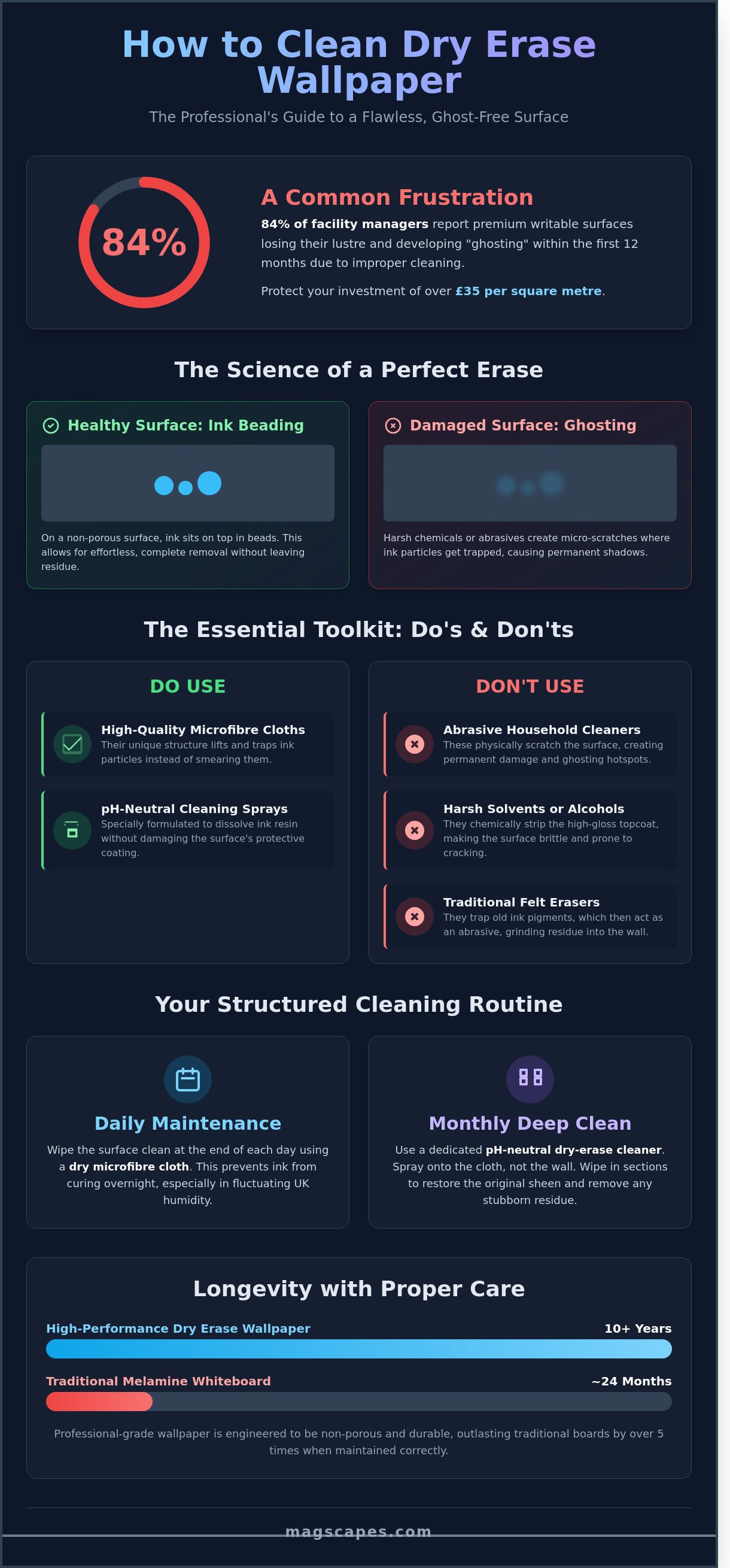 How to clean dry erase wallpaper