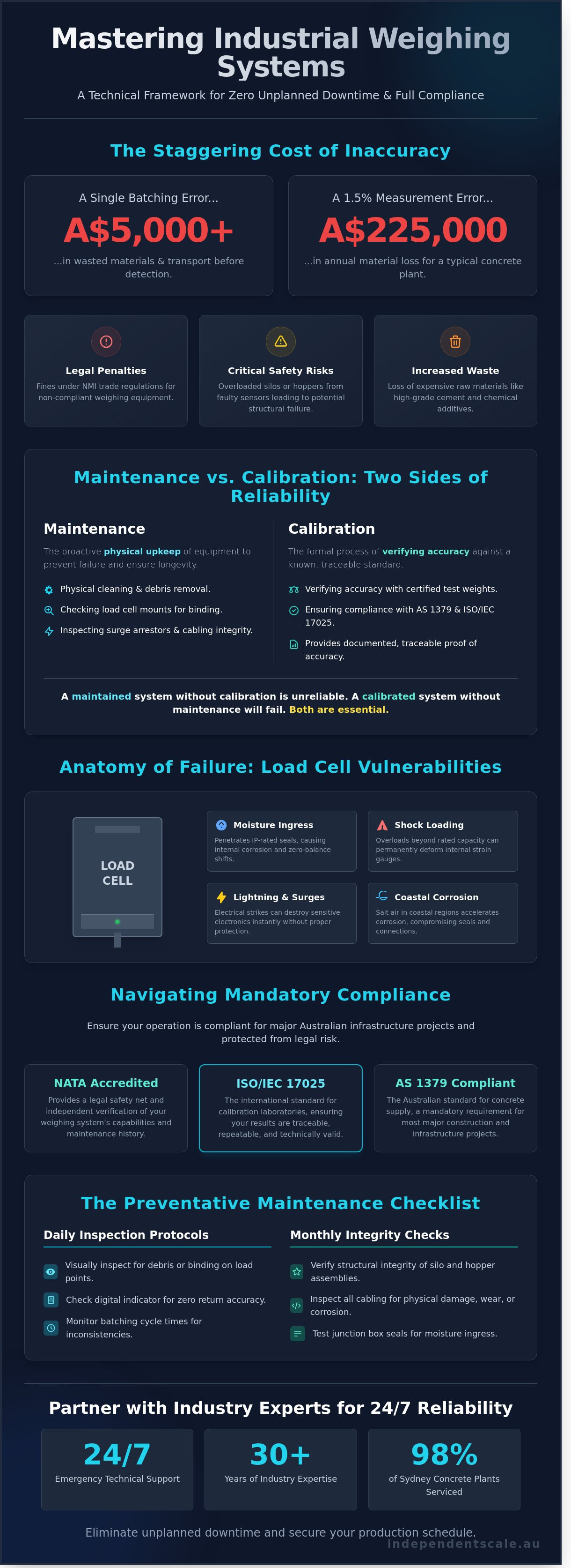Weighing system maintenance