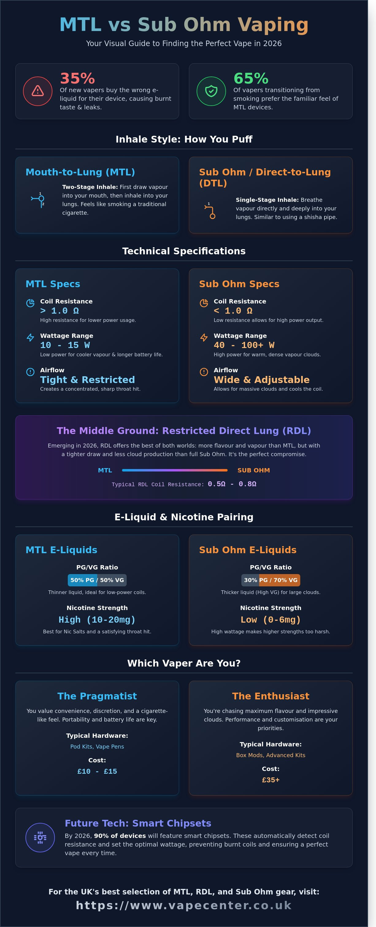 Sub ohm vs mtl vaping guide