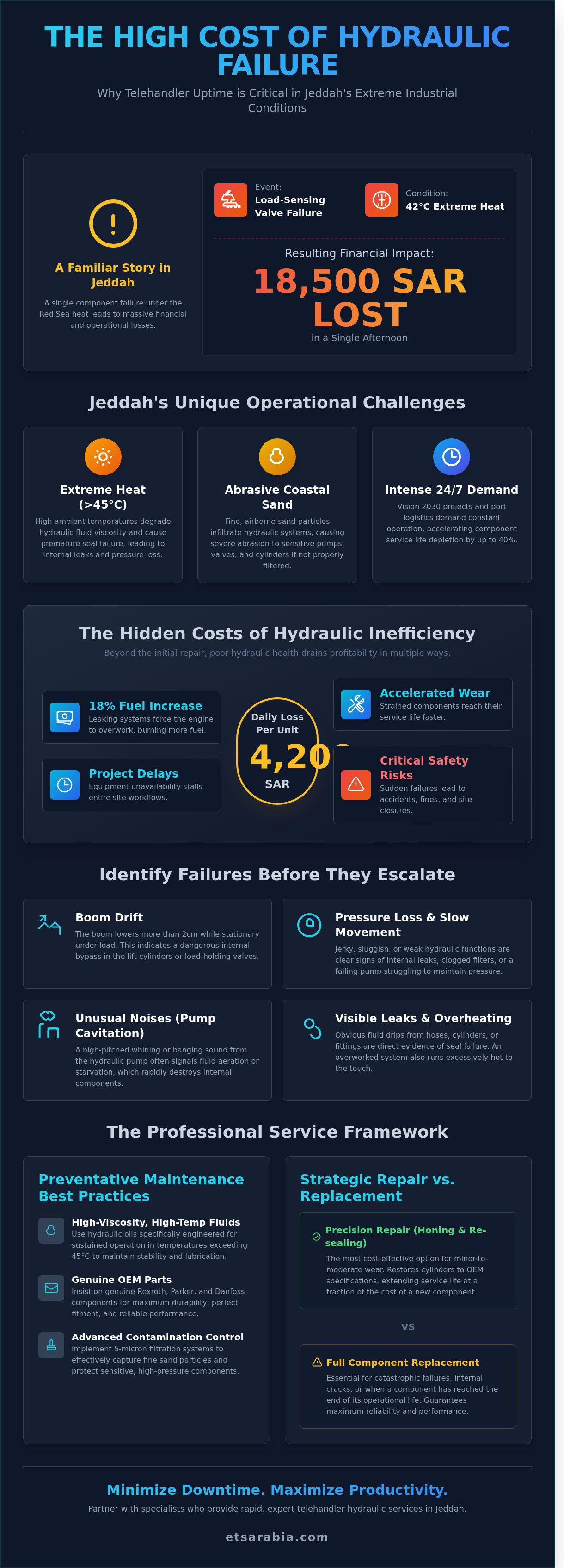 Telehandler hydraulic service jeddah