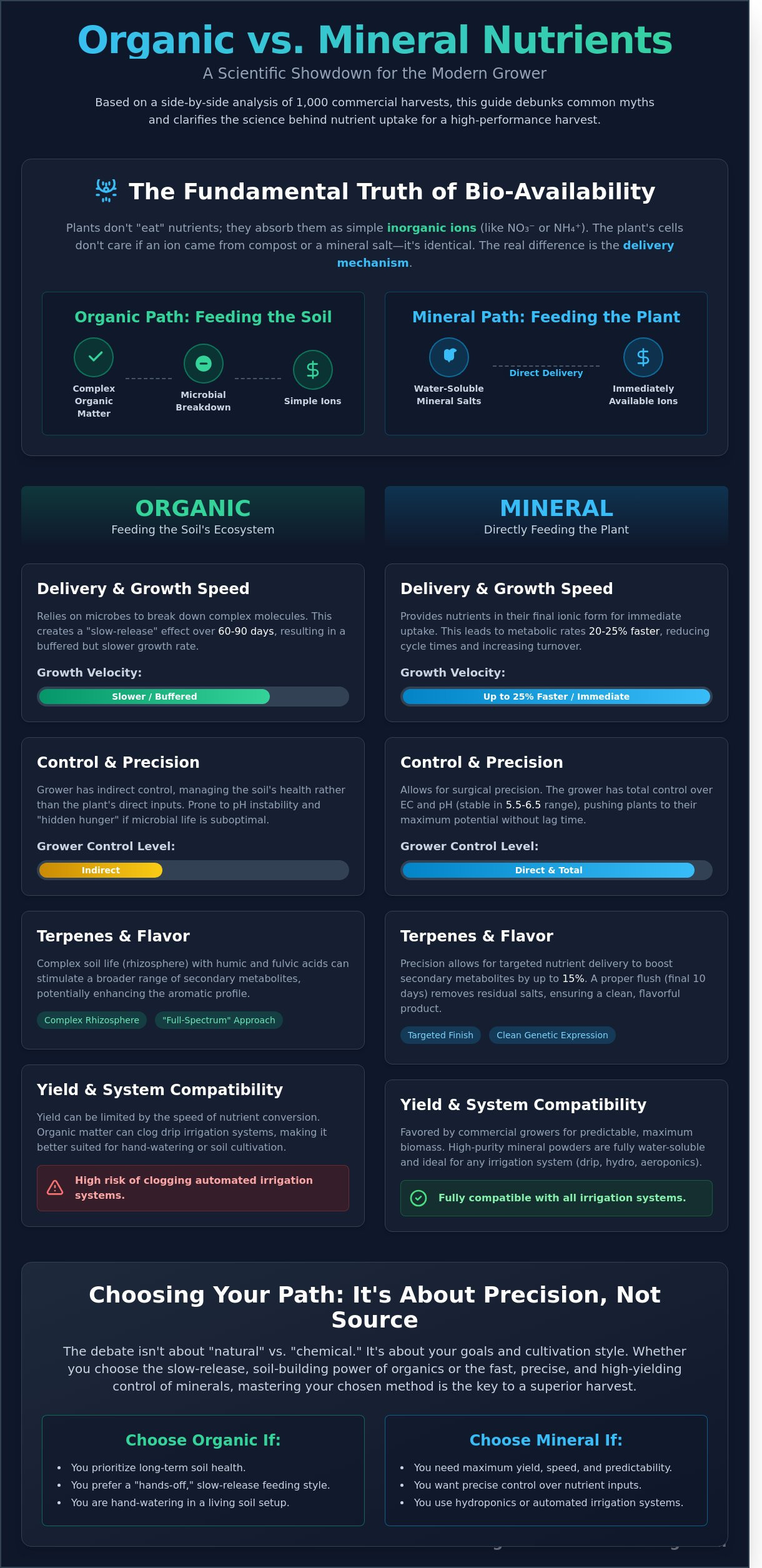 Organic vs synthetic nutrients for cannabis