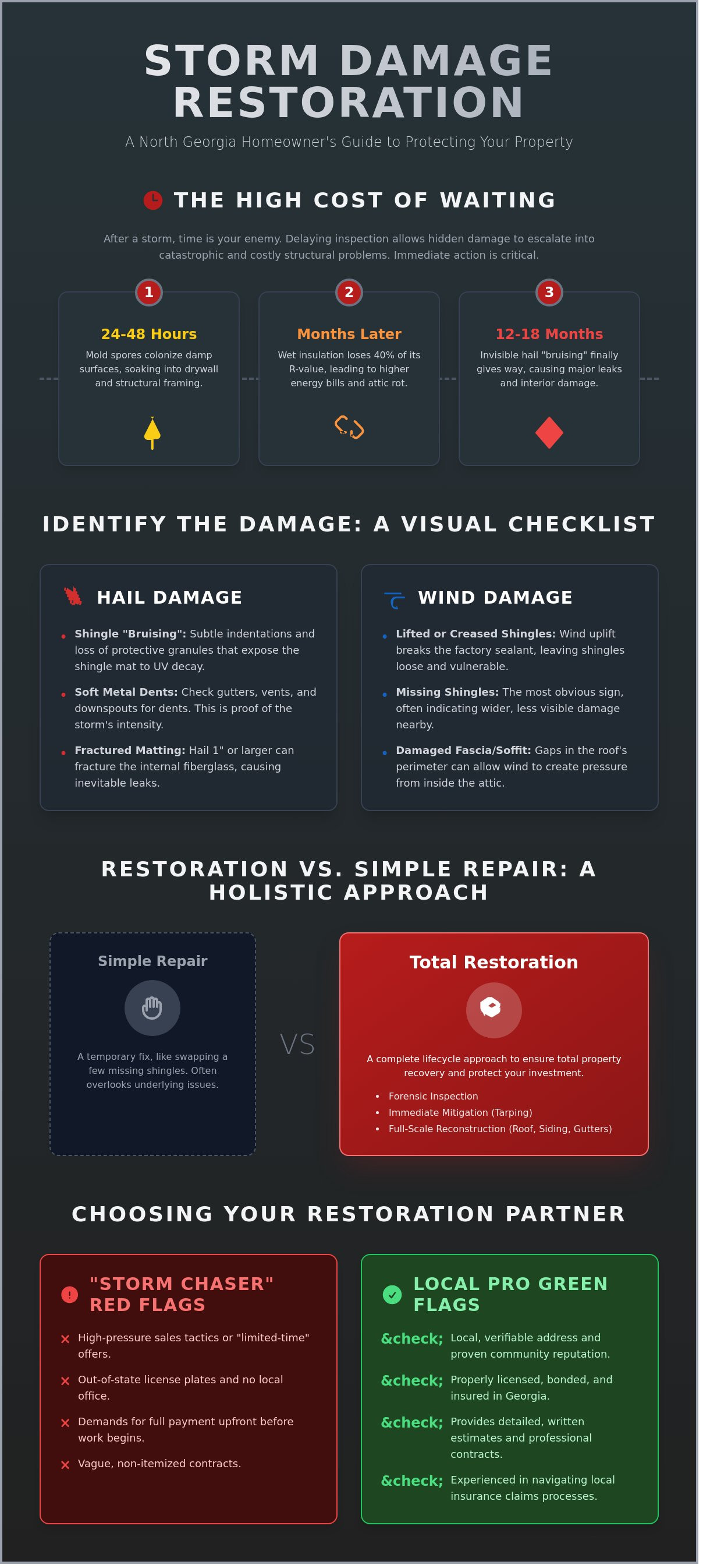Storm damage restoration