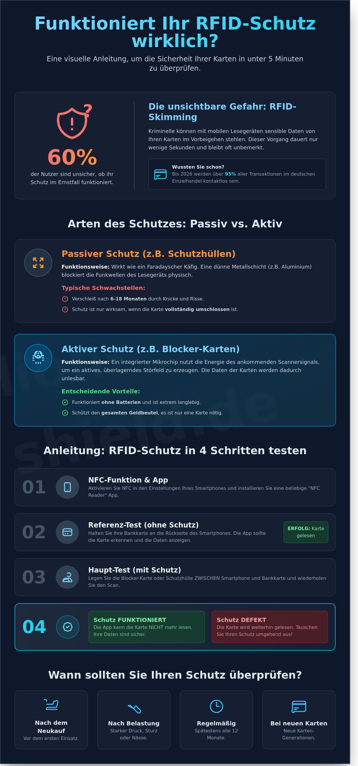 Wie teste ich meinen rfid schutz