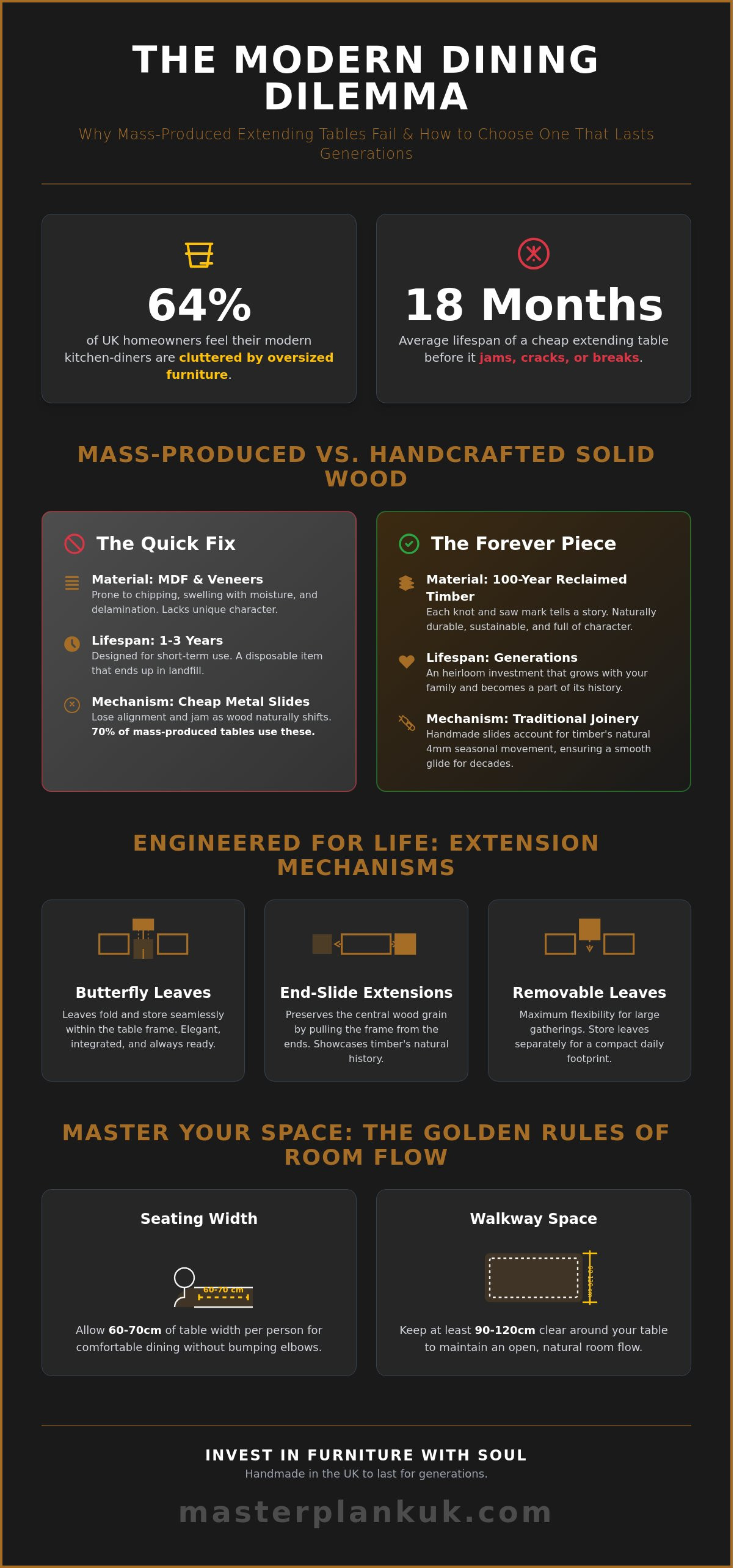 Extending dining tables