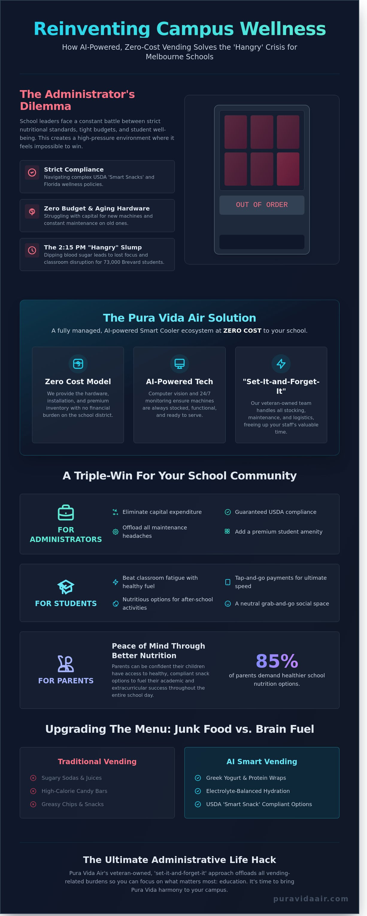 Vending machines for schools Melbourne