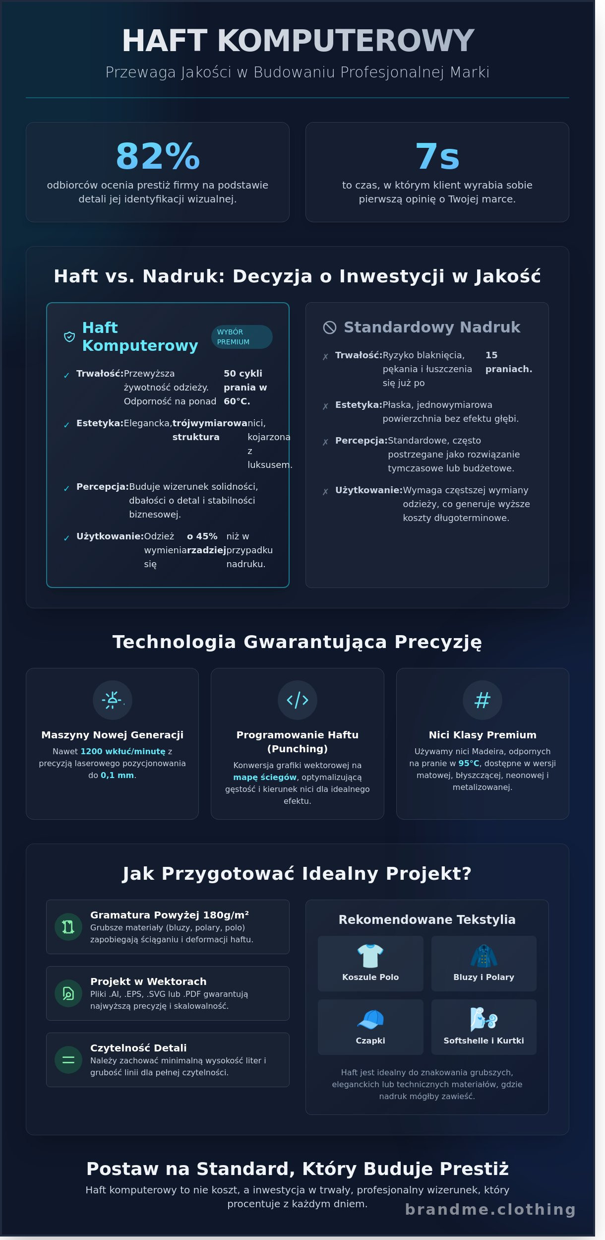 Haft komputerowy na odzieży
