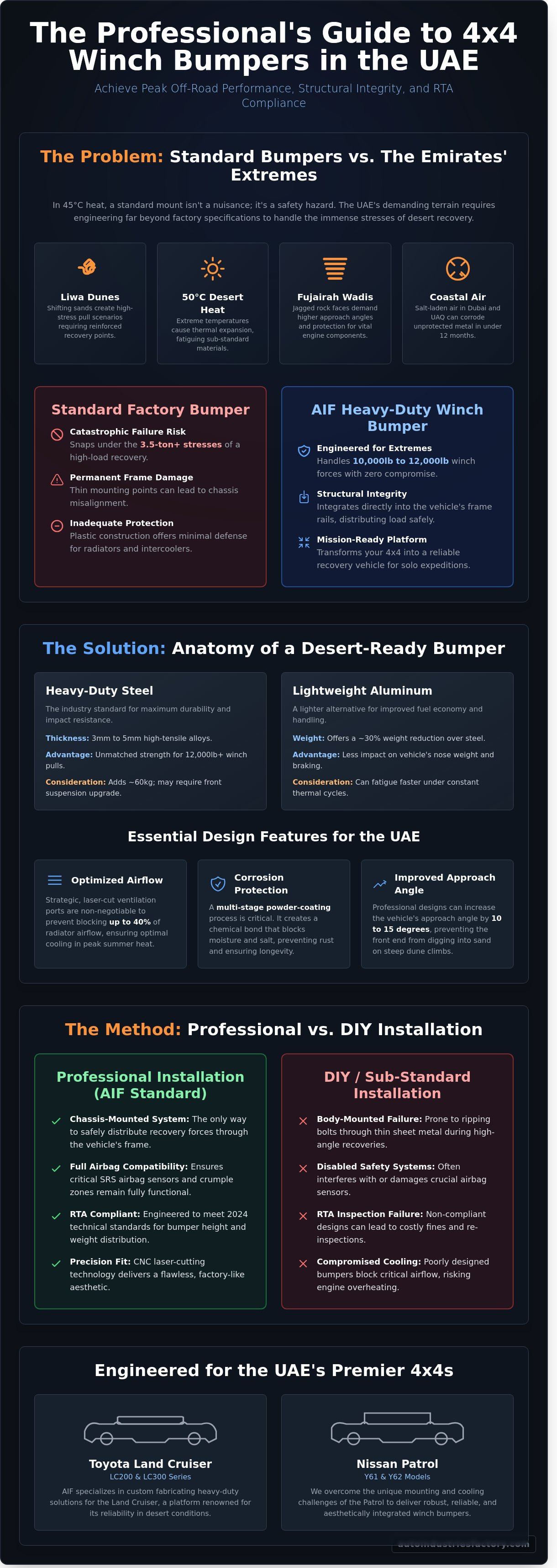 Winch bumper installation UAE